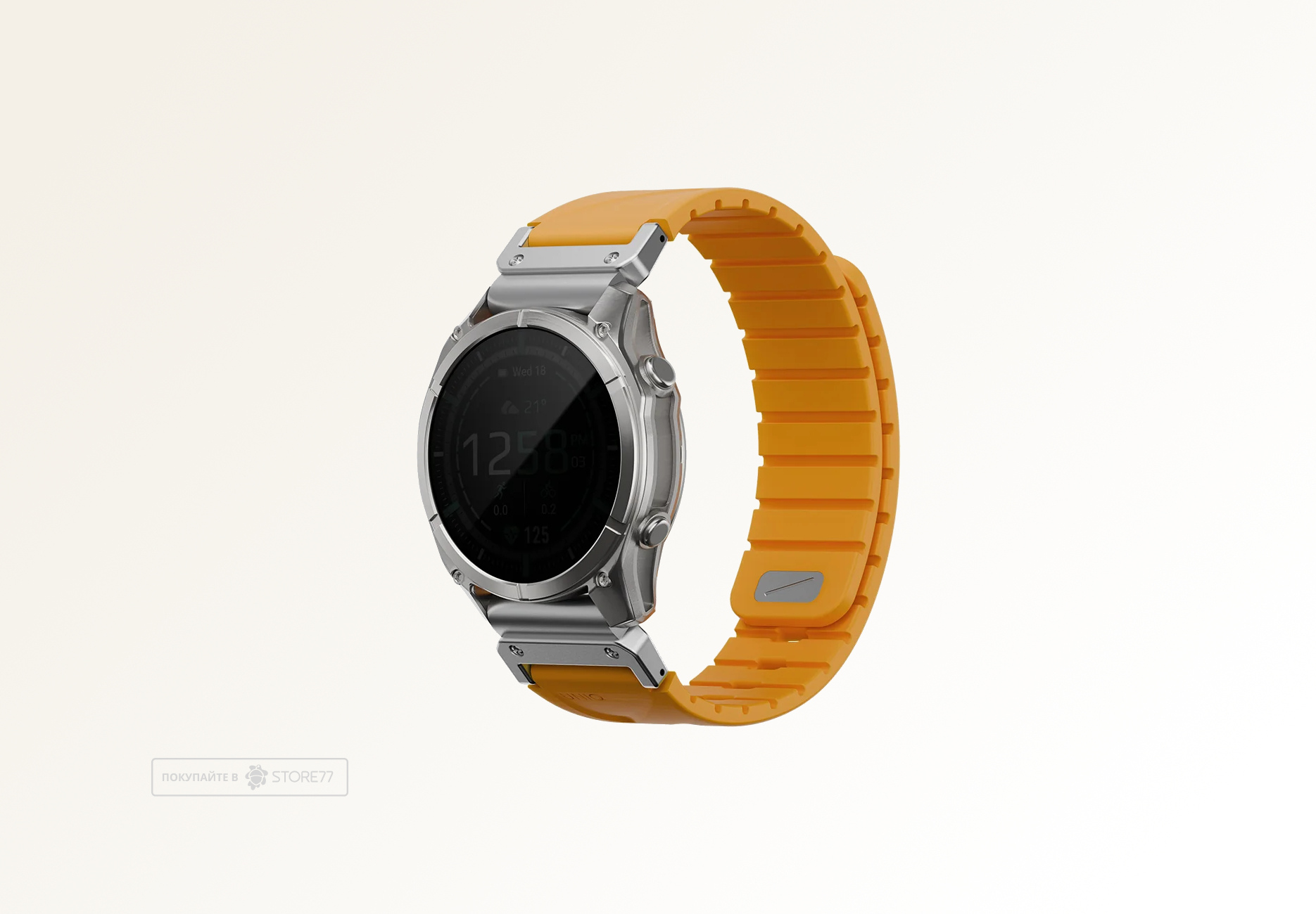 Ремешок Uniq FLUO для часов Garmin 22мм каучуковый (Оранжевый)
