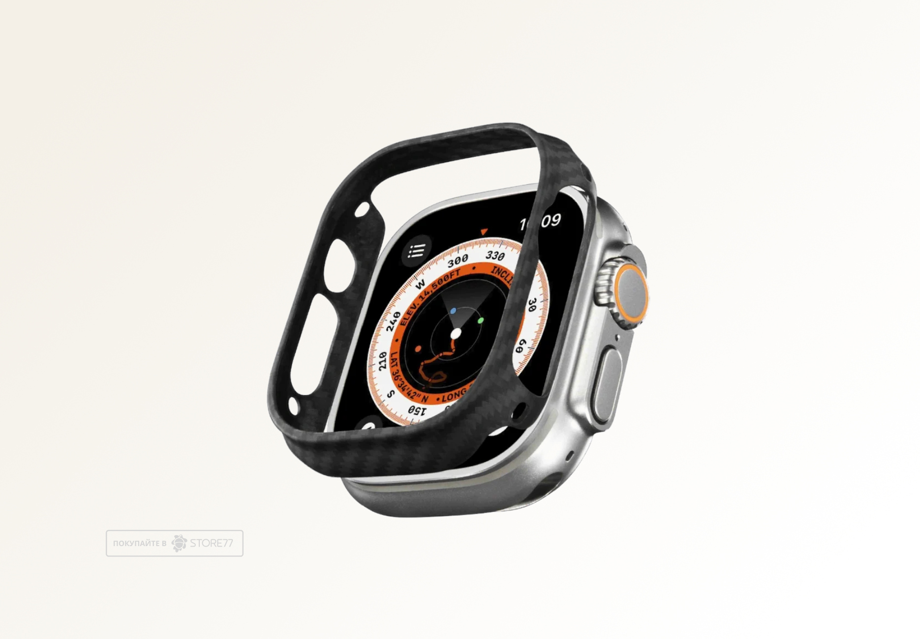 Чехол Pitaka Air Case для Apple Watch Ultra 49мм (Чёрно-серый)