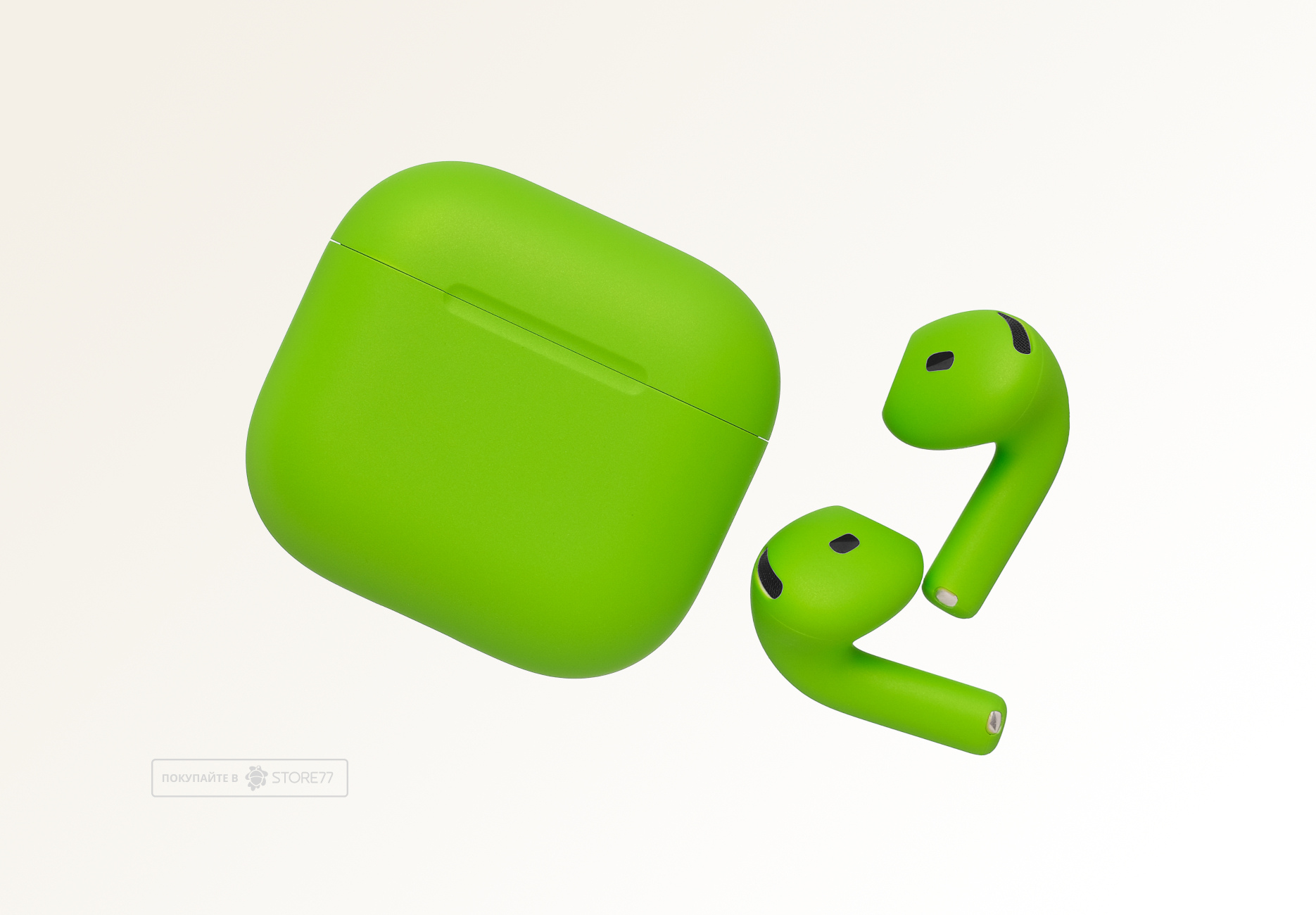 Беспроводные наушники Apple AirPods 5 беспроводная зарядка чехла (Салатовый)