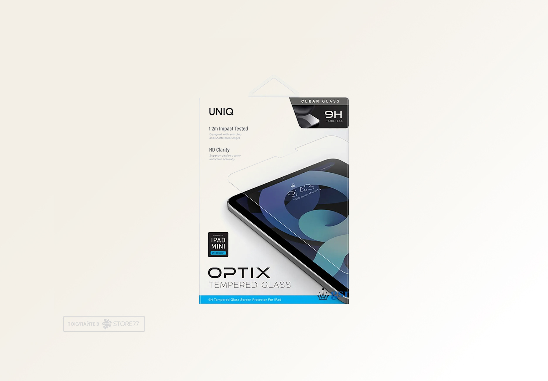 Защитное стекло Uniq OPTIX CLEAR Glass для iPad mini (2021/2024) (Прозрачное)