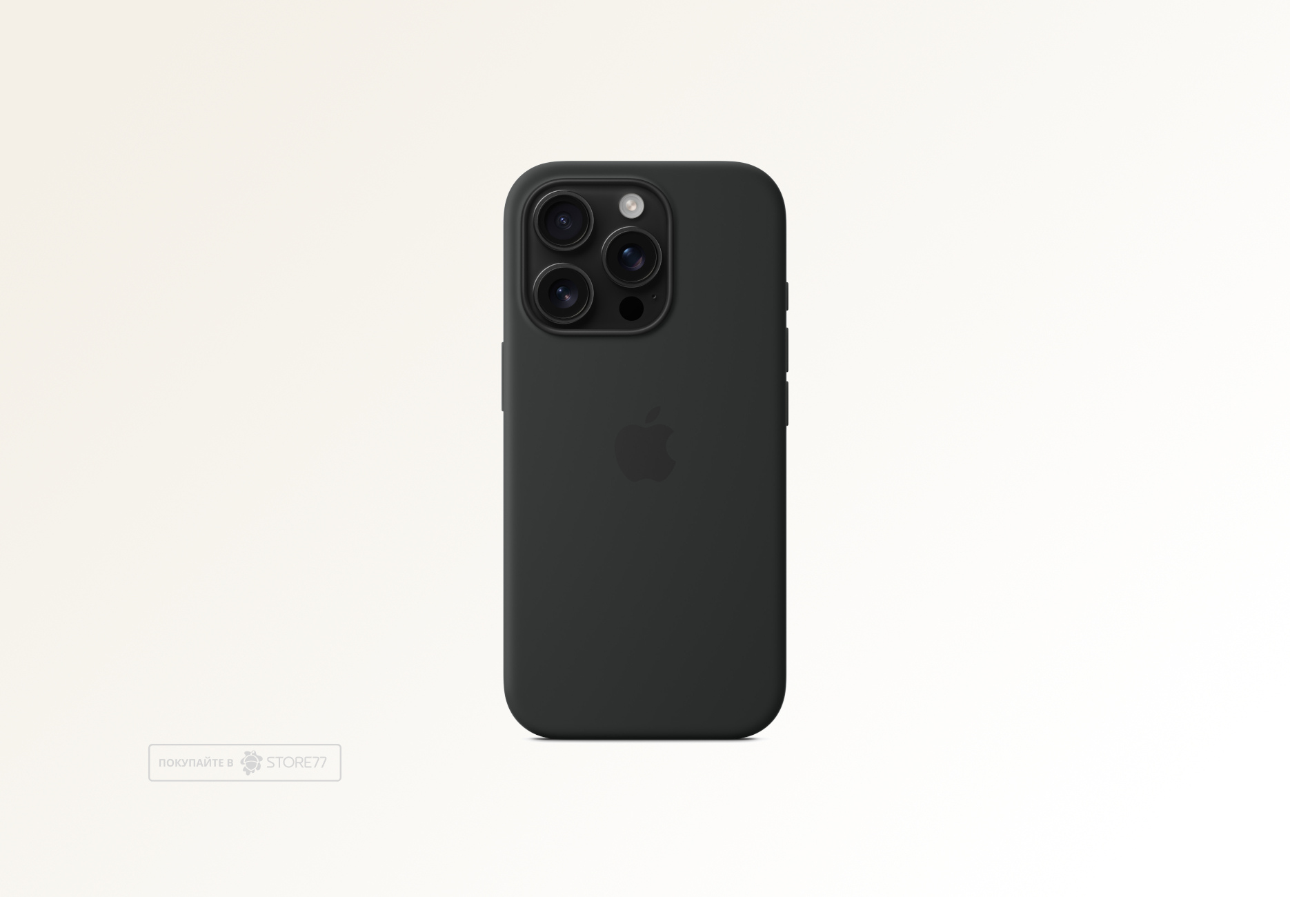 Чехол Apple с поддержкой MagSafe для iPhone 16 Pro, силикон, цвет: черный (Black)