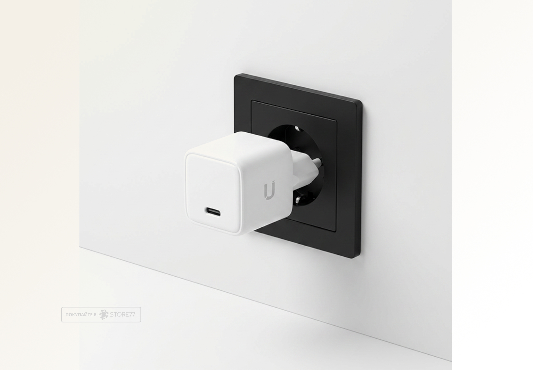 Сетевое зарядное устройство JUST USE 30 Вт GaN USB-С (Белое)