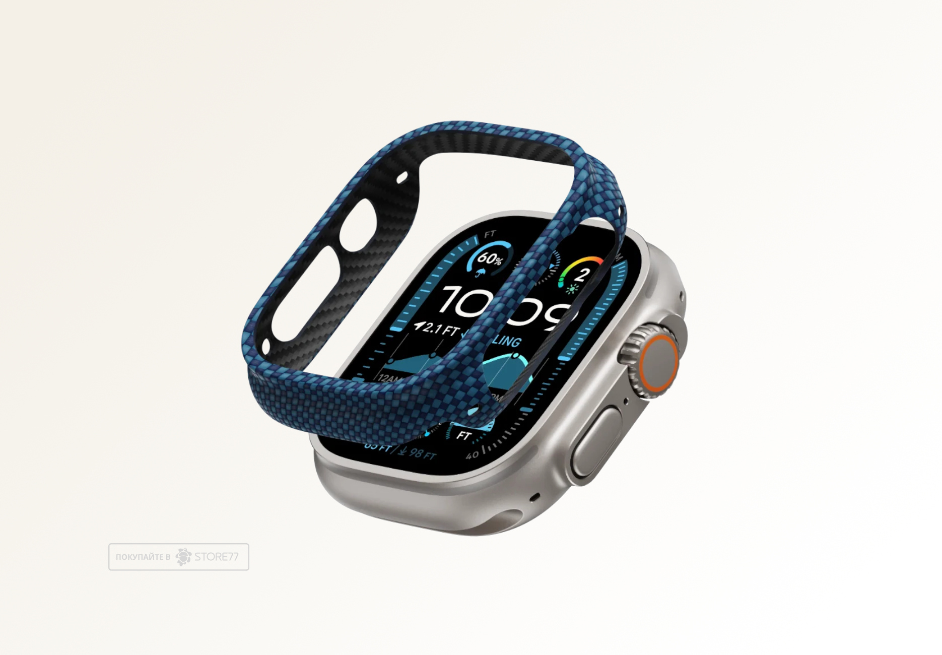 Чехол Pitaka Air Case для Apple Watch Ultra/Ultra 2 49мм, цвет: восход Луны (Moonrise)