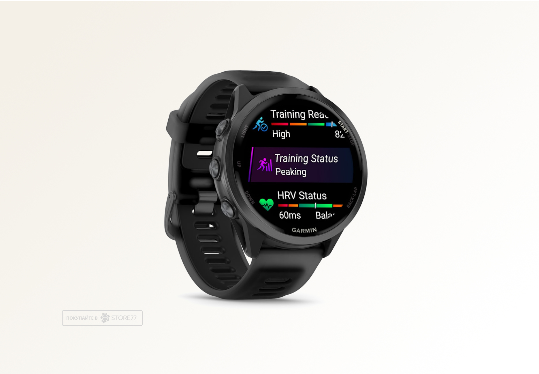 Умные часы Garmin FORERUNNER 570 47 мм, корпус: серый (Slate Gray), с черным силиконовым ремешком