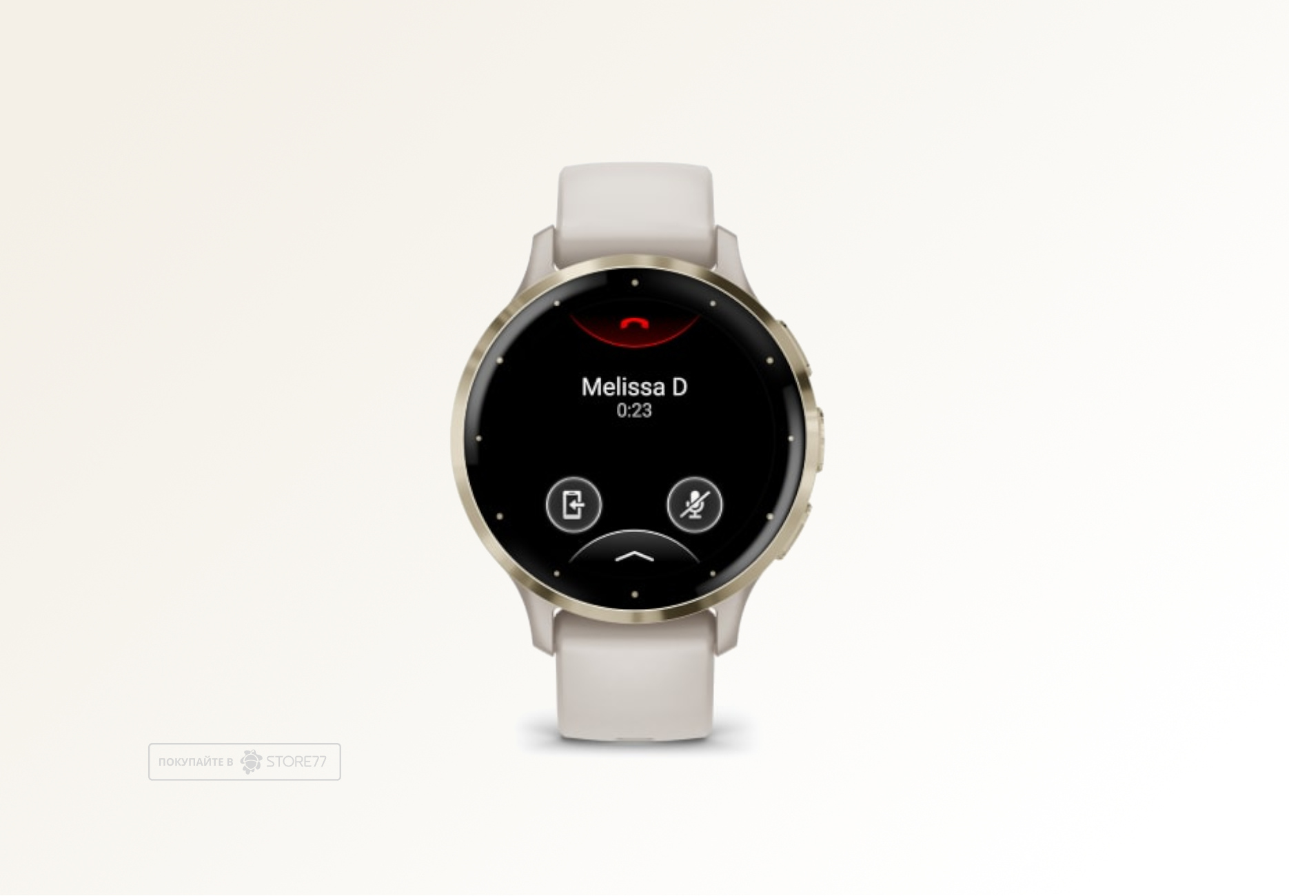 Умные часы Garmin VENU 3s 41 мм, корпус: золотистый (Soft Gold), с силиконовым ремешком цвета слоновая кость (Ivory Case)