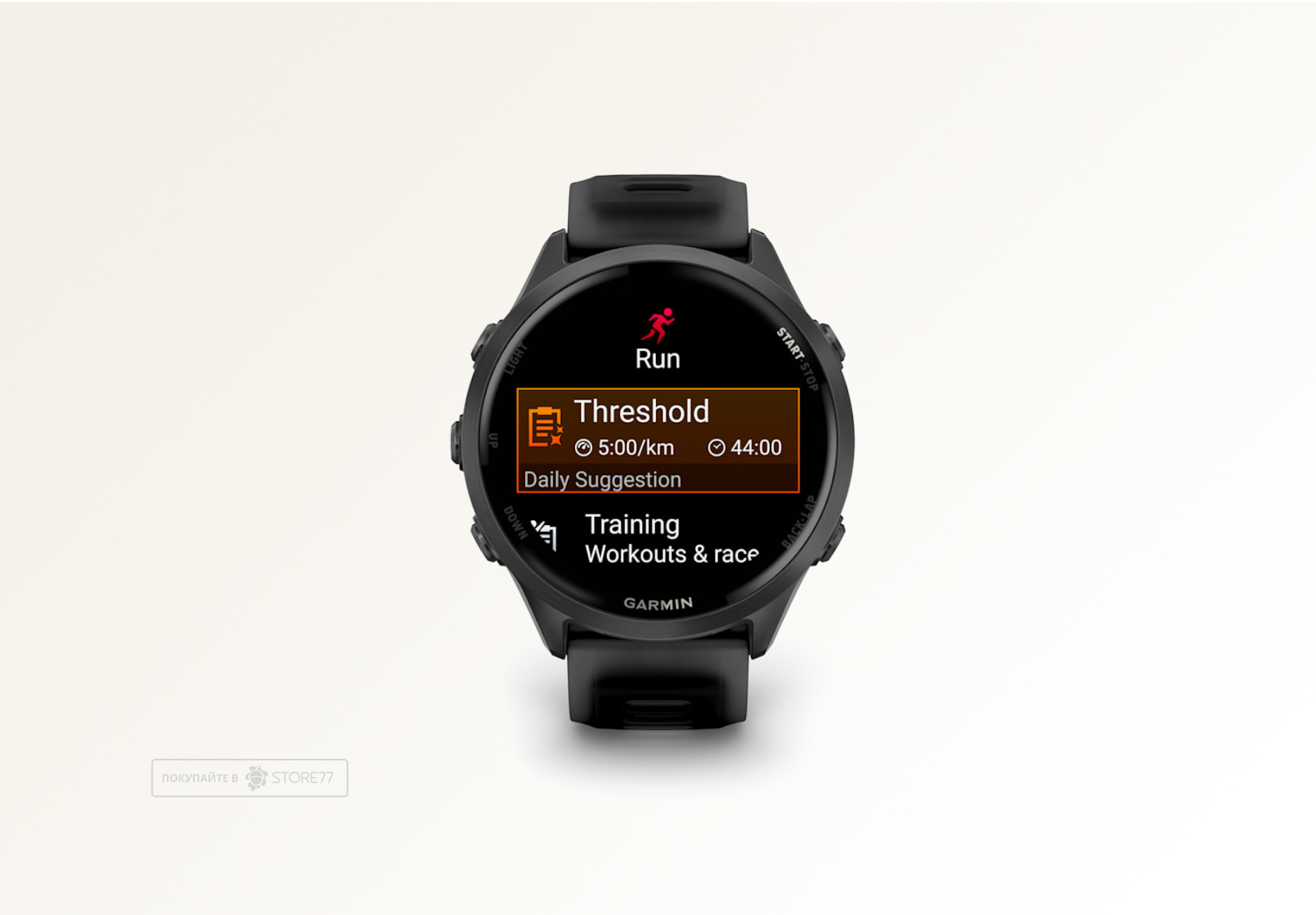 Умные часы Garmin FORERUNNER 570 47 мм, корпус: серый (Slate Gray), с черным силиконовым ремешком