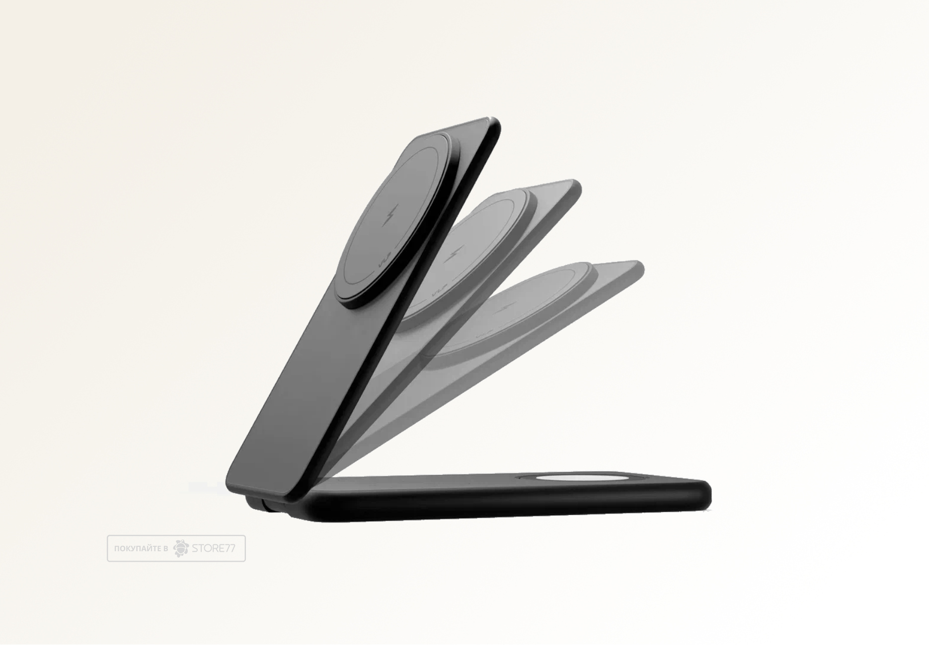 Беспроводное зарядное устройство VLP Alum Power Pro для Apple (Черный Титан)