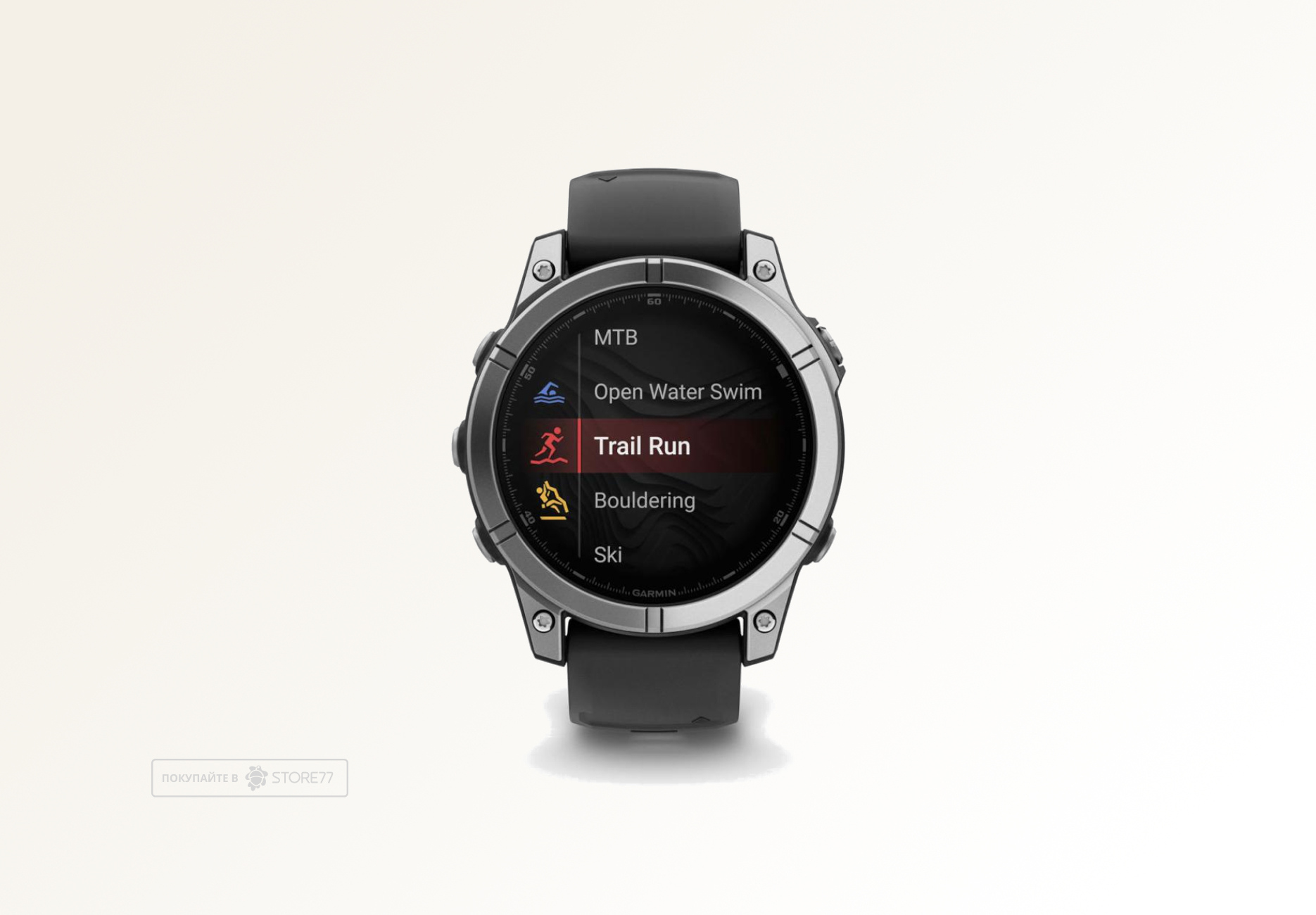 Умные часы Garmin Fenix E 47 мм, AMOLED, корпус: серебристый (Silver), с черным силиконовым ремешком