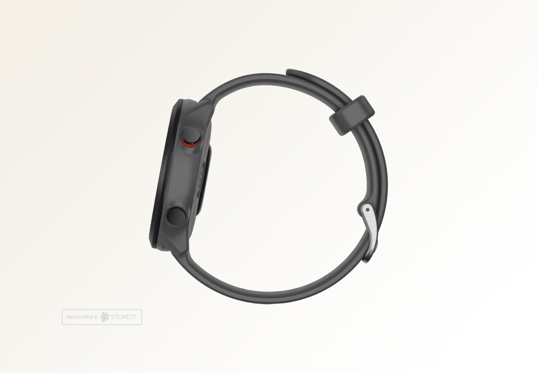 Умные часы Garmin FORERUNNER 55 42 мм, корпус: черный, с серым силиконовым ремешком (Monterra Grey)