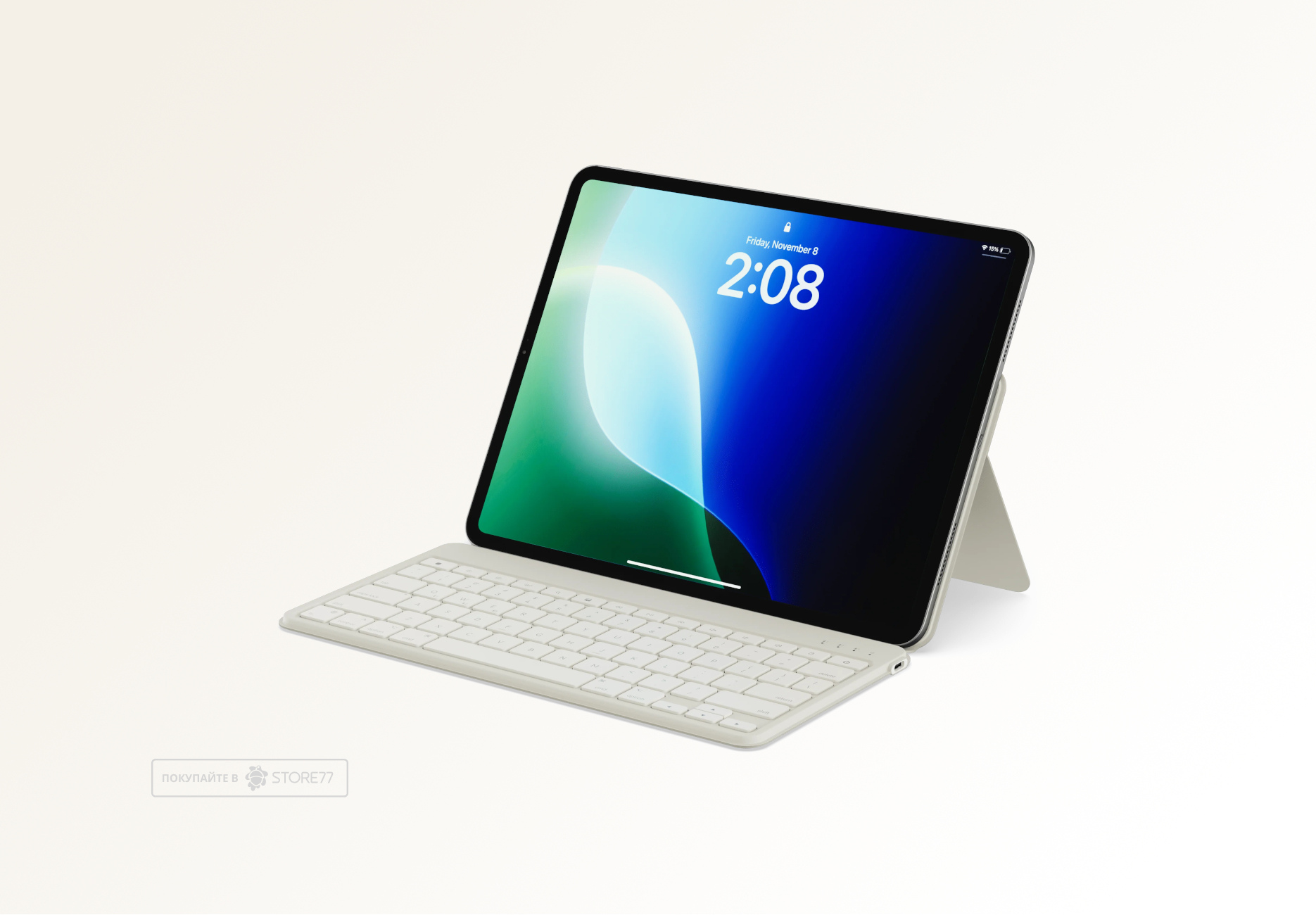 Клавиатура беспроводная Satechi OntheGo Bluetooth Keyboard с подставкой (Песочная)