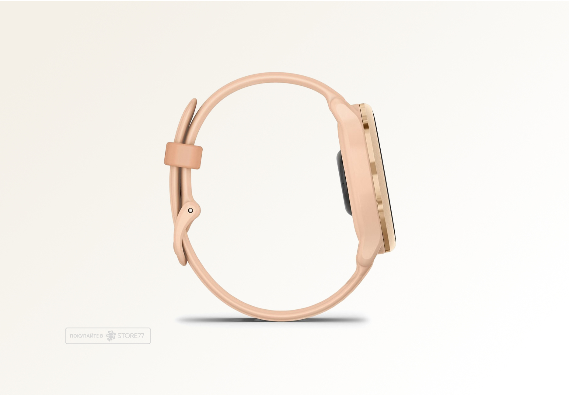 Умные часы Garmin VIVOACTIVE 6 42 мм, корпус: розовый (Pink Dawn), с золотистым силиконовым ремешком