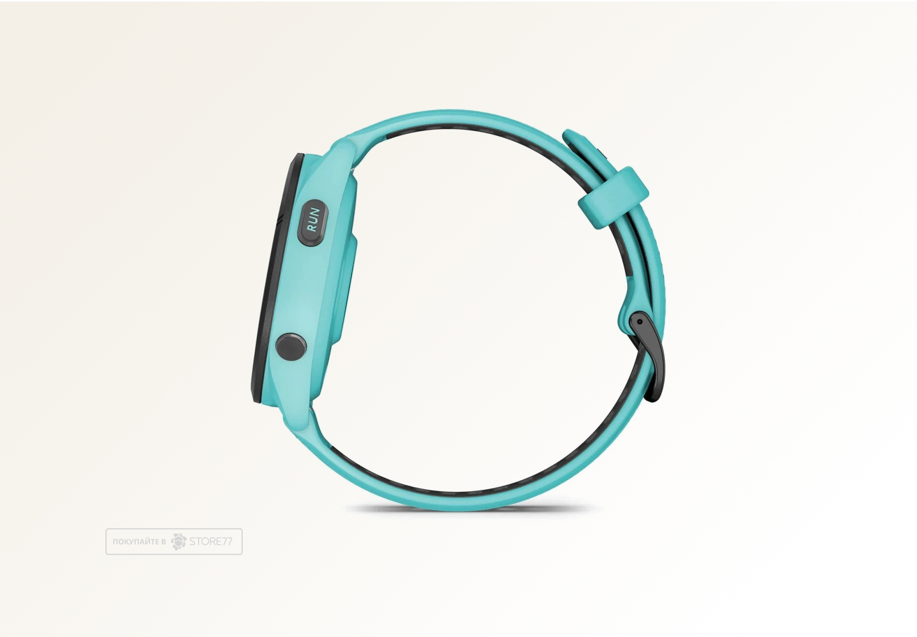 Умные часы Garmin FORERUNNER 265 46 мм, корпус: черный, с бирюзовым силиконовым ремешком (Aqua)