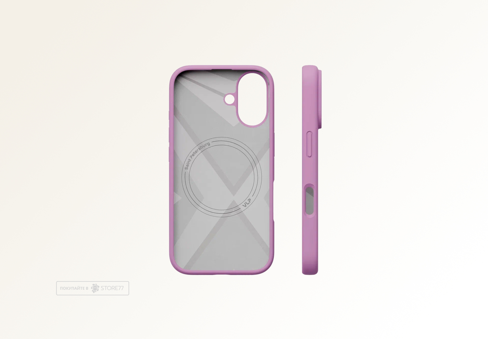 Чехол защитный VLP Aster Case с поддержкой MagSafe для iPhone 16 (Лавандовый)