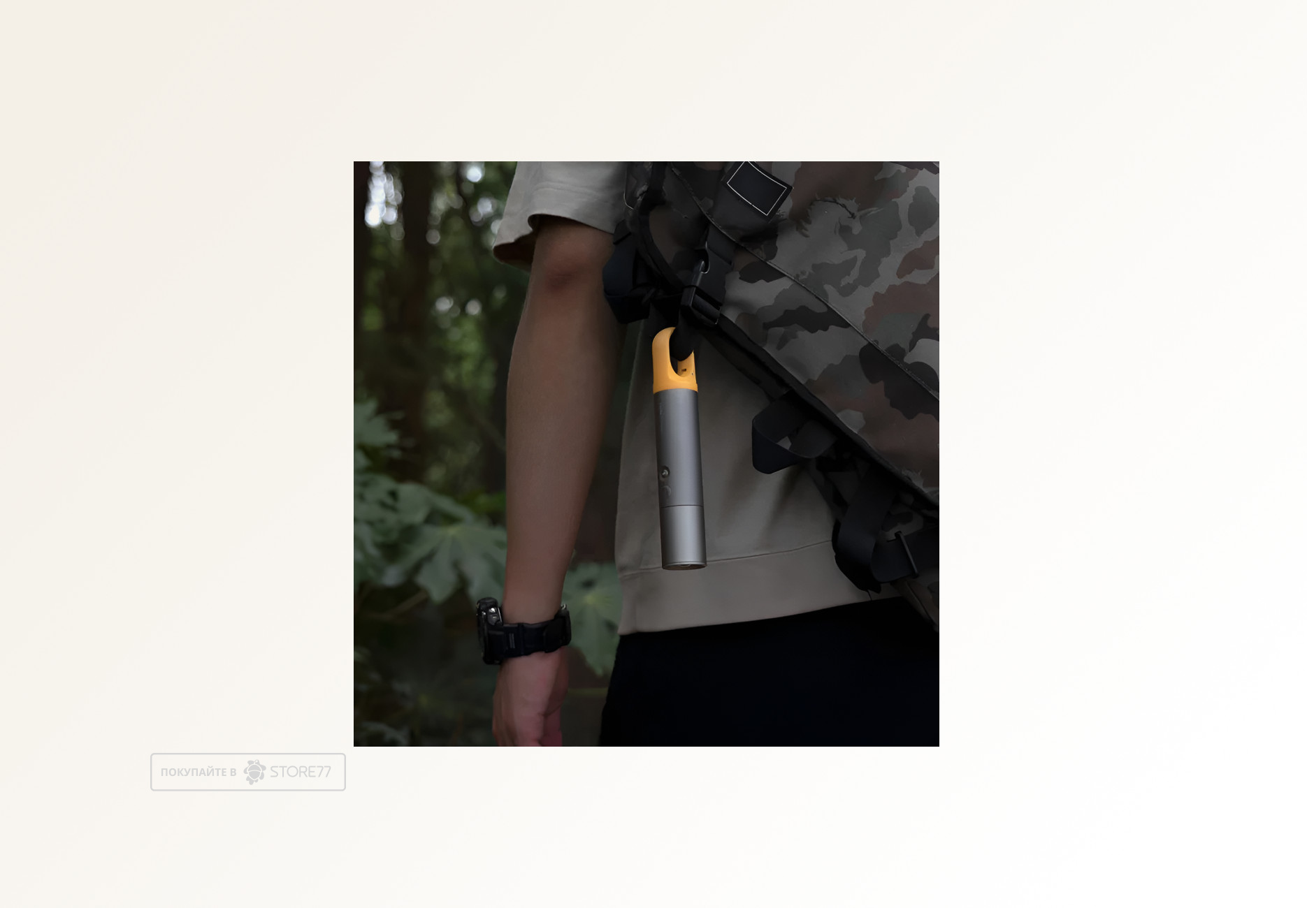 Фонарик HOTO Flashlight Lite (Серебристый/Желтый)