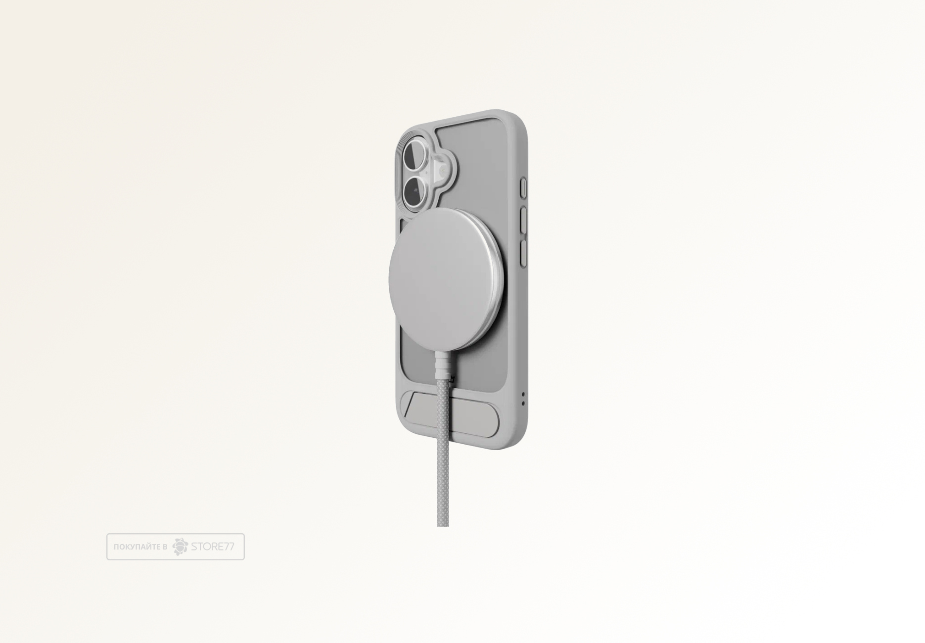 Чехол защитный VLP Reels Case с поддержкой MagSafe для iPhone 16 (Серый)