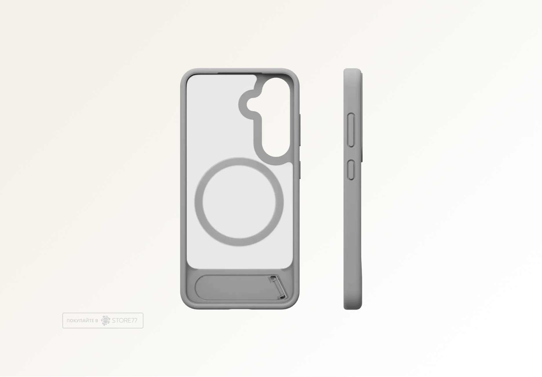 Чехол защитный VLP Reels Case с поддержкой MagSafe для Samsung Galaxy S25 (Серый)
