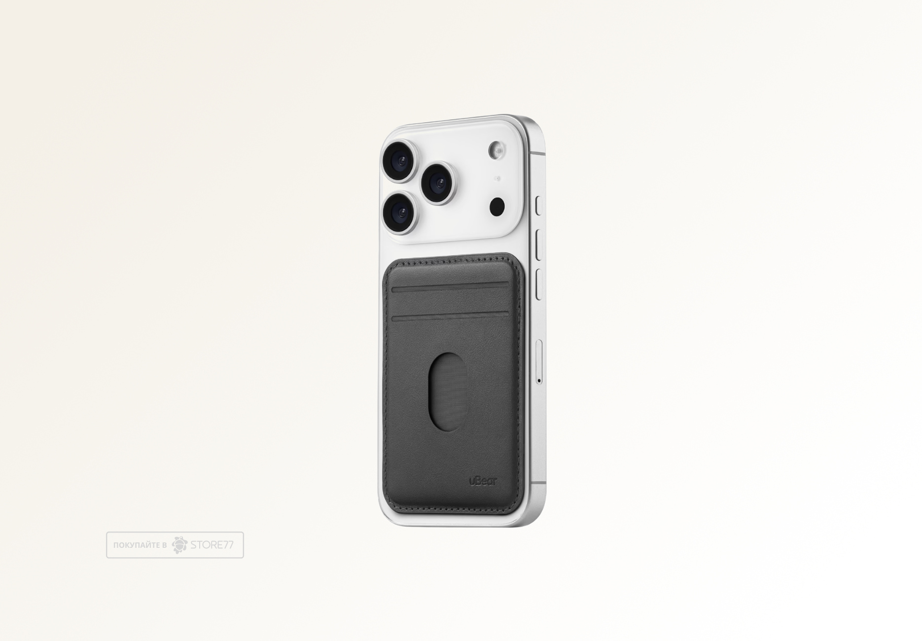 Картхолдер uBear Split с MagSafe и Find My (Черный)