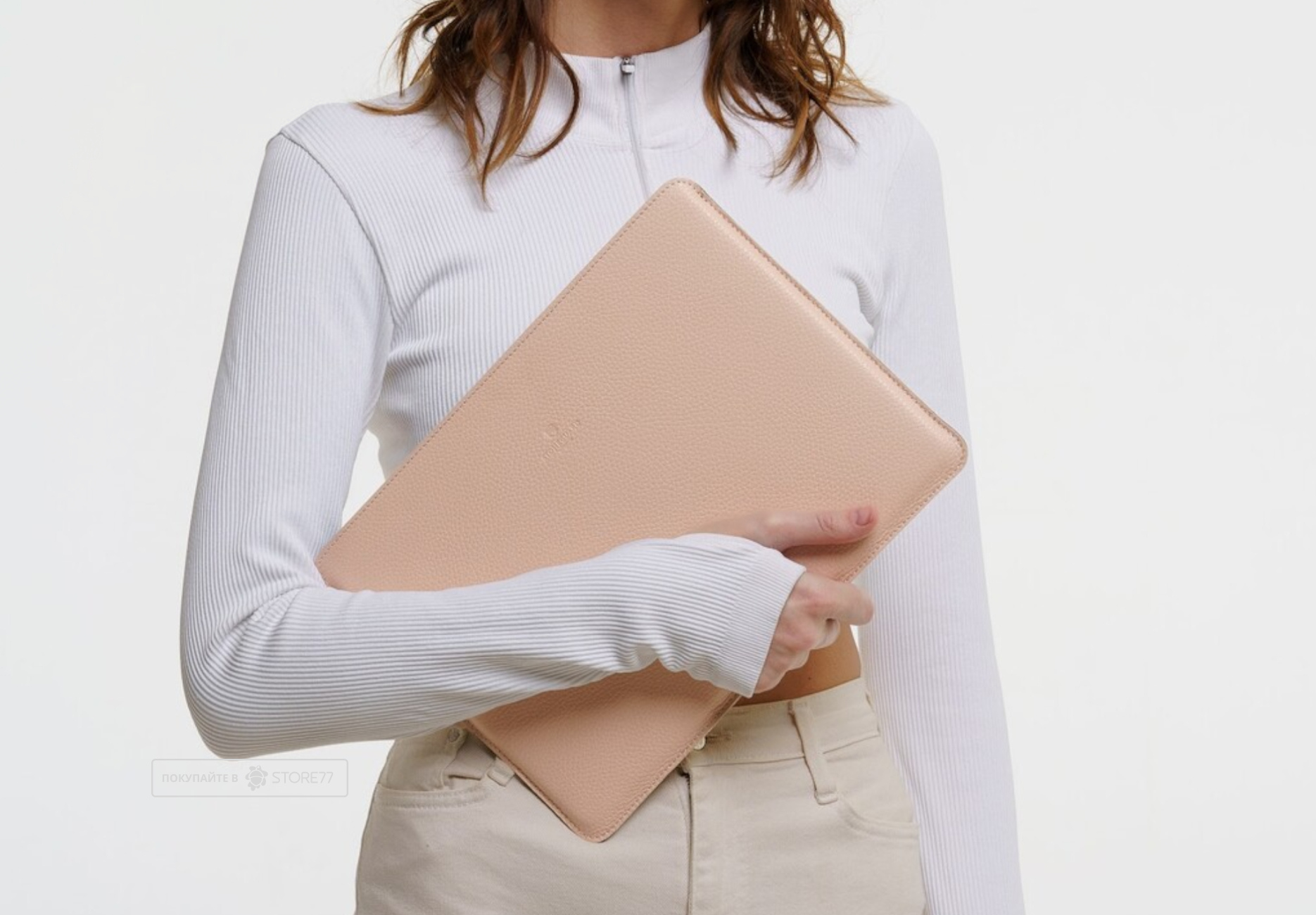 Чехол кожаный Stoneguard 510 для Macbook Air/Pro 13" (Розовый)