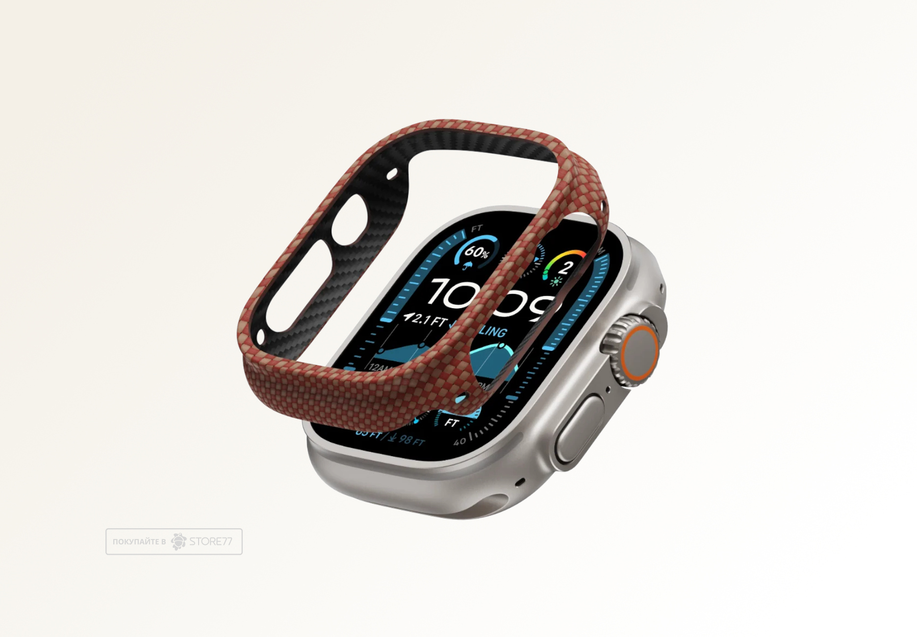 Чехол Pitaka Air Case для Apple Watch Ultra/Ultra 2 49мм, цвет: закат (Sunset)