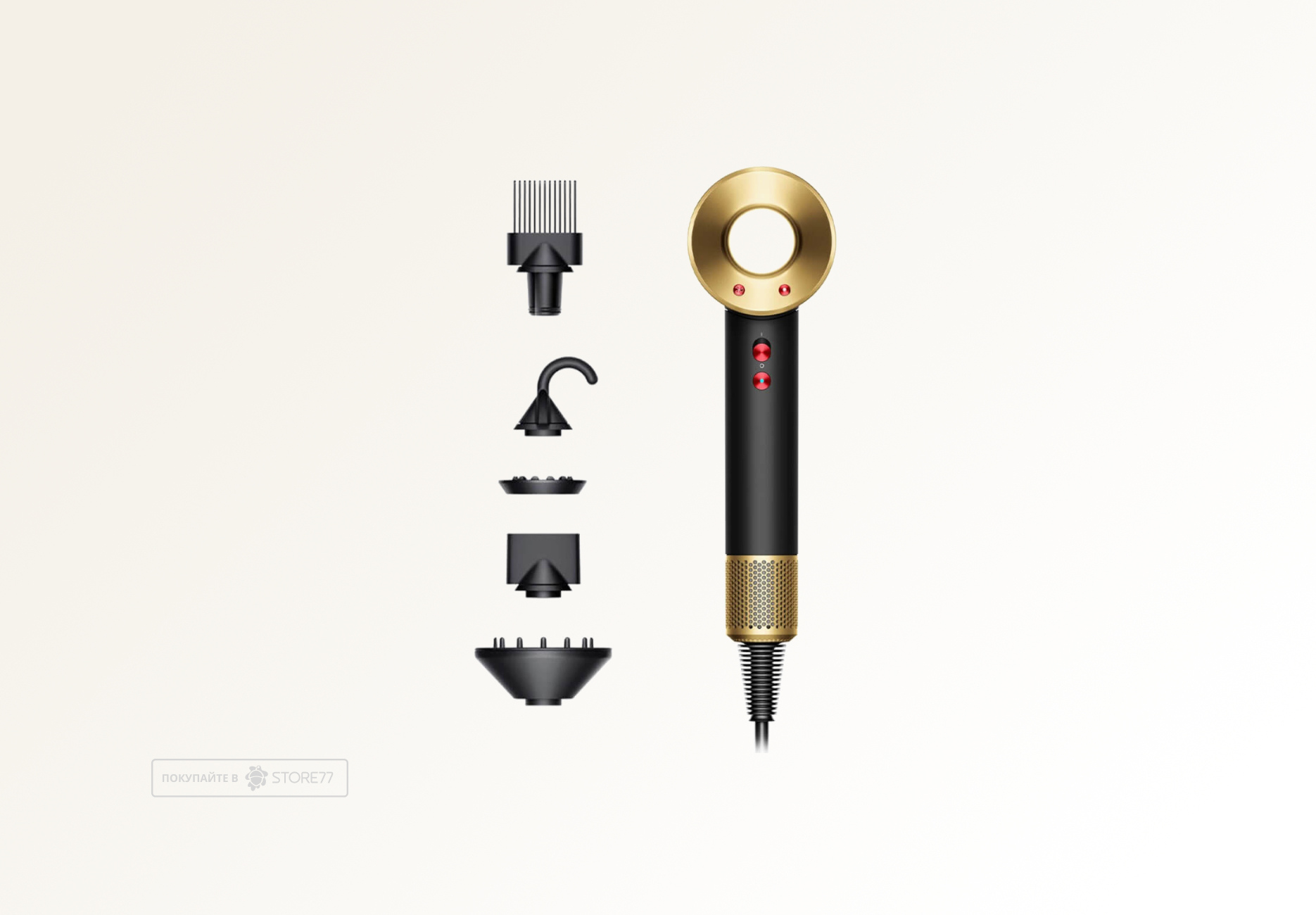 Фен Dyson Supersonic HD07, цвет: оникс/золотой (Onyx/Gold)
