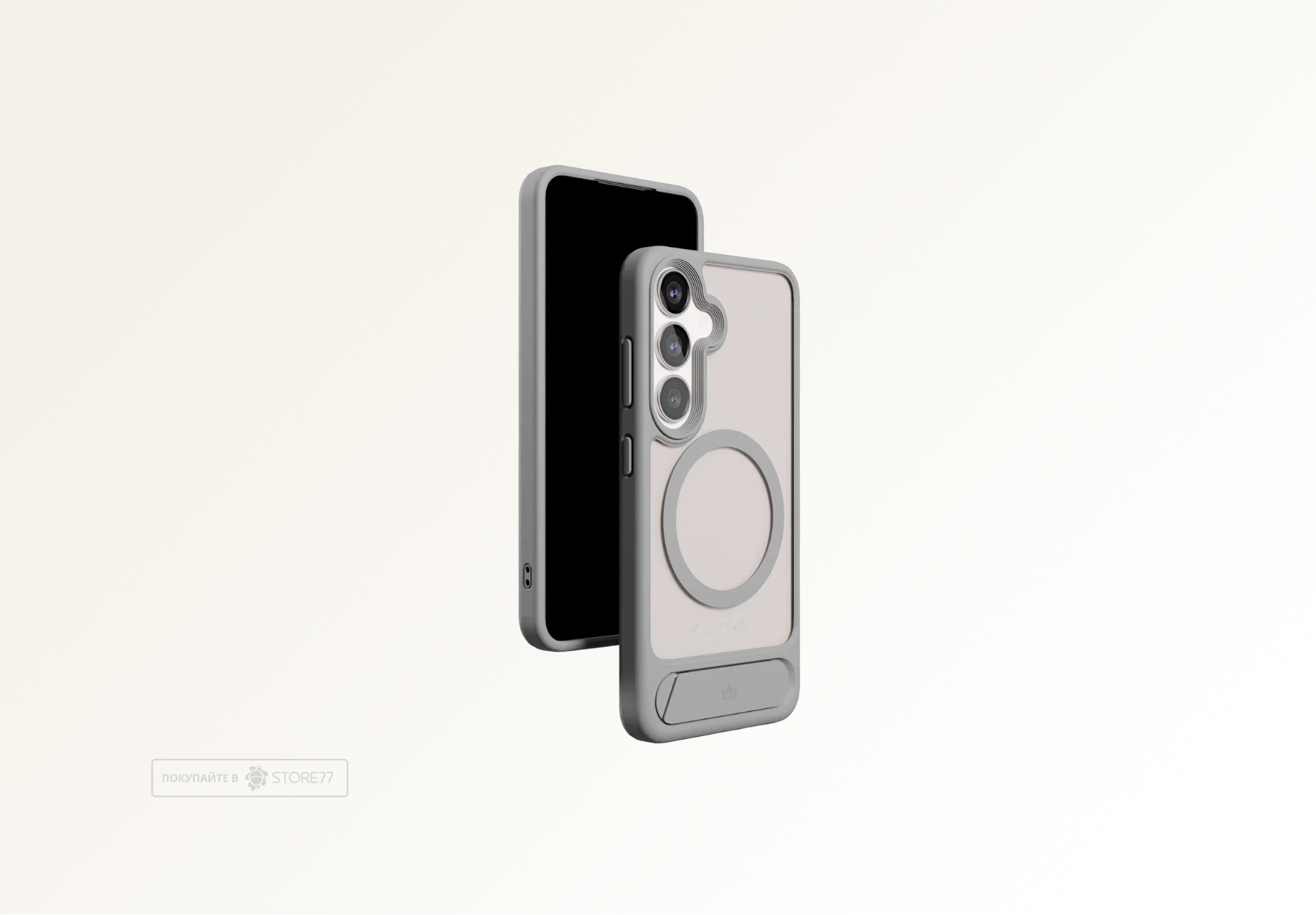 Чехол защитный VLP Reels Case с поддержкой MagSafe для Samsung Galaxy S25 (Серый)