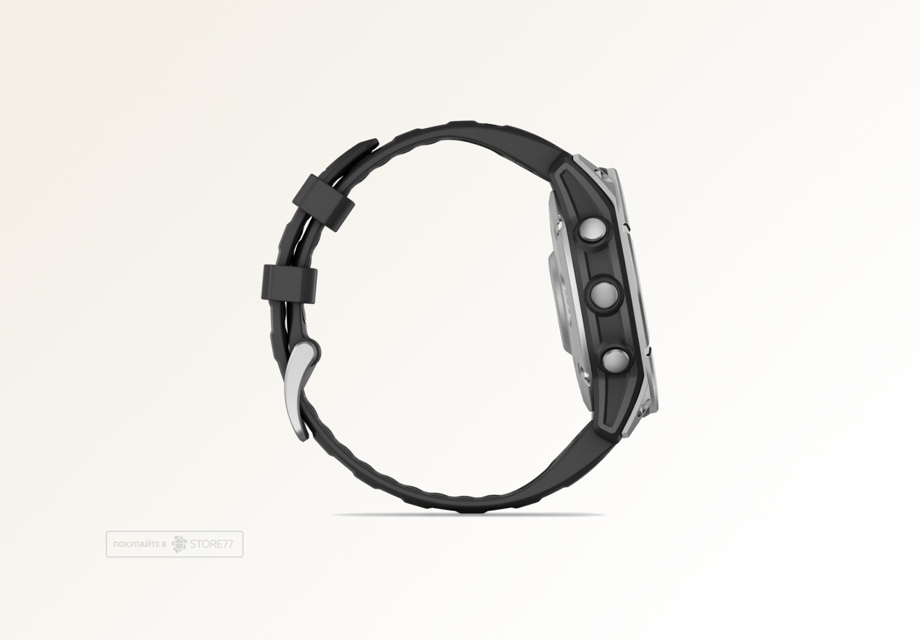 Умные часы Garmin Fenix E 47 мм, AMOLED, корпус: серебристый (Silver), с черным силиконовым ремешком