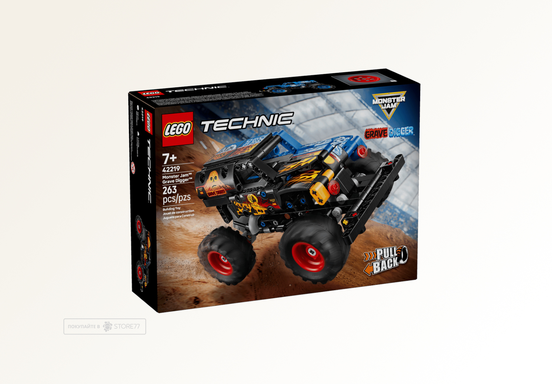 Конструктор LEGO Technic 42219 Monster Jam Grave Digger Огонь и Лёд