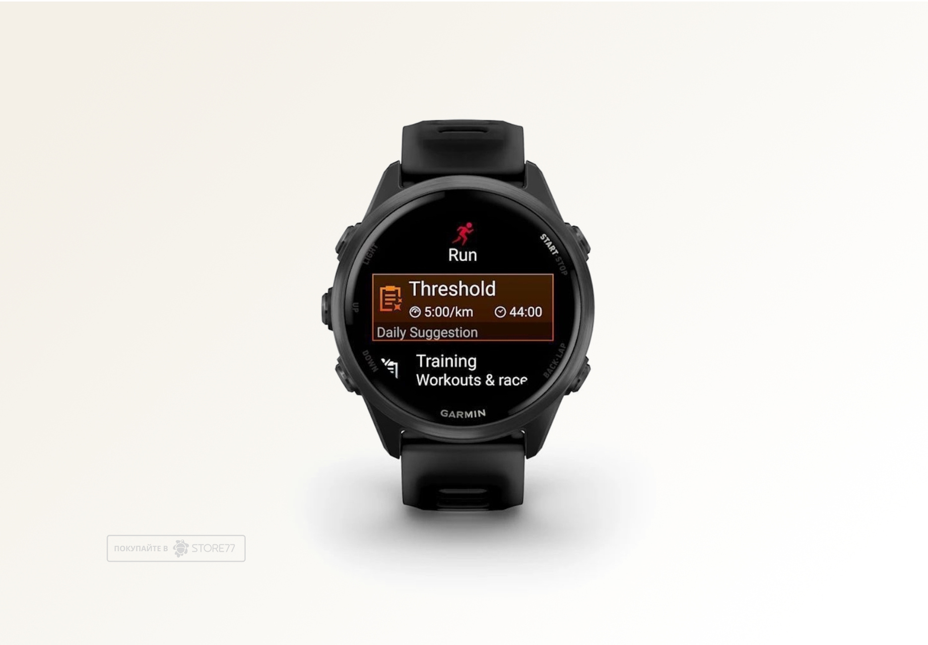 Умные часы Garmin FORERUNNER 570 42 мм, корпус: серый (Slate Gray), с черным силиконовым ремешком