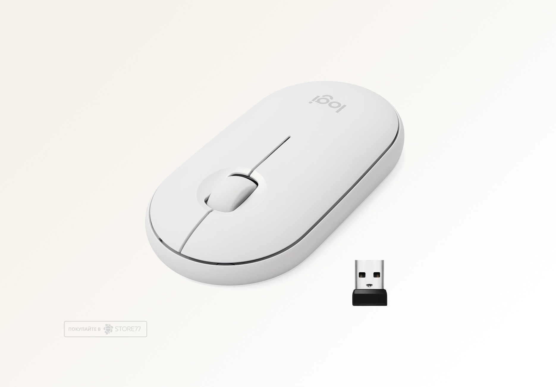 Беспроводная мышь Logitech Pebble M350 (Белая)