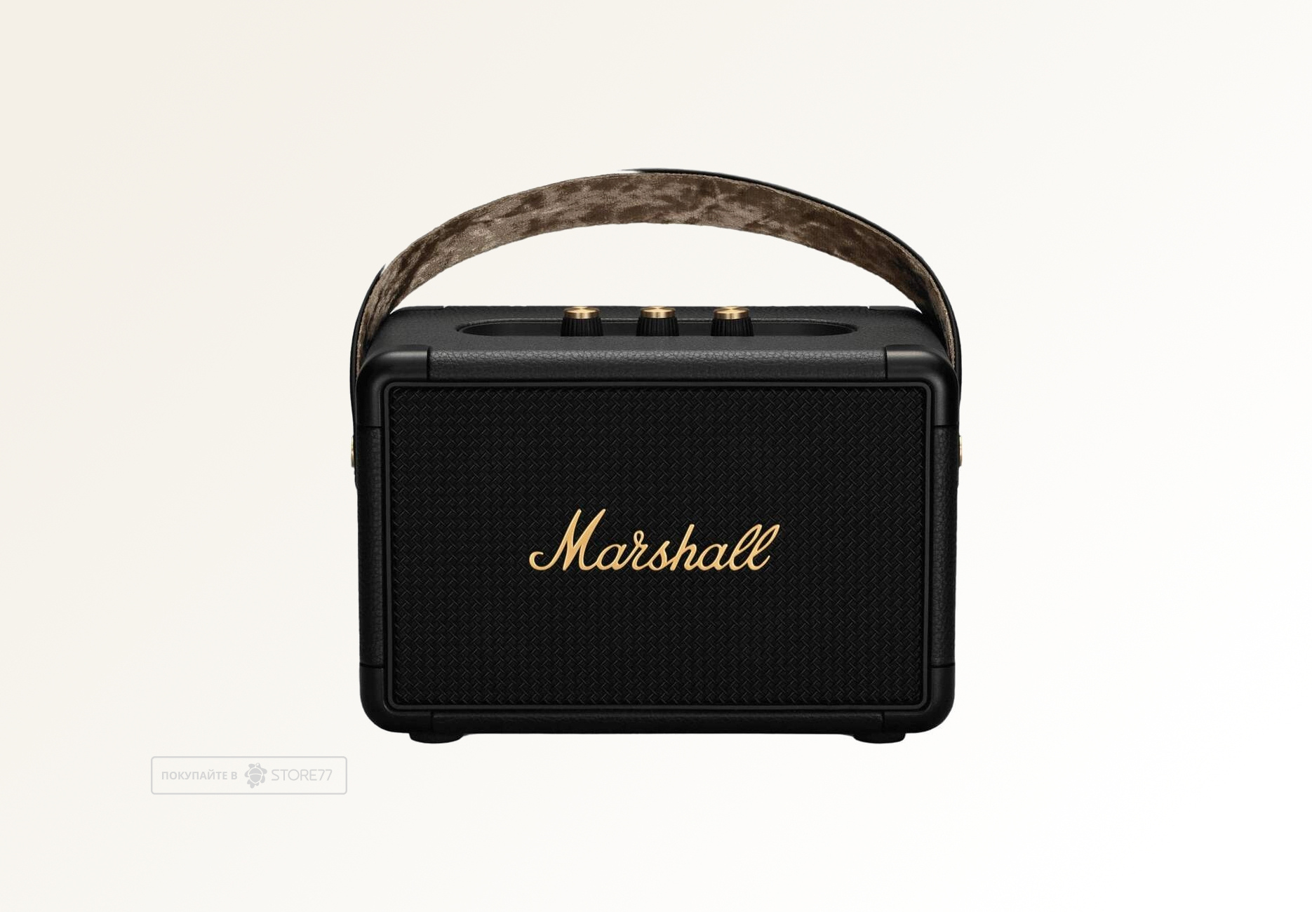 Портативная акустика Marshall KillBurn 2, цвет: черная/латунь (Black/Brass)