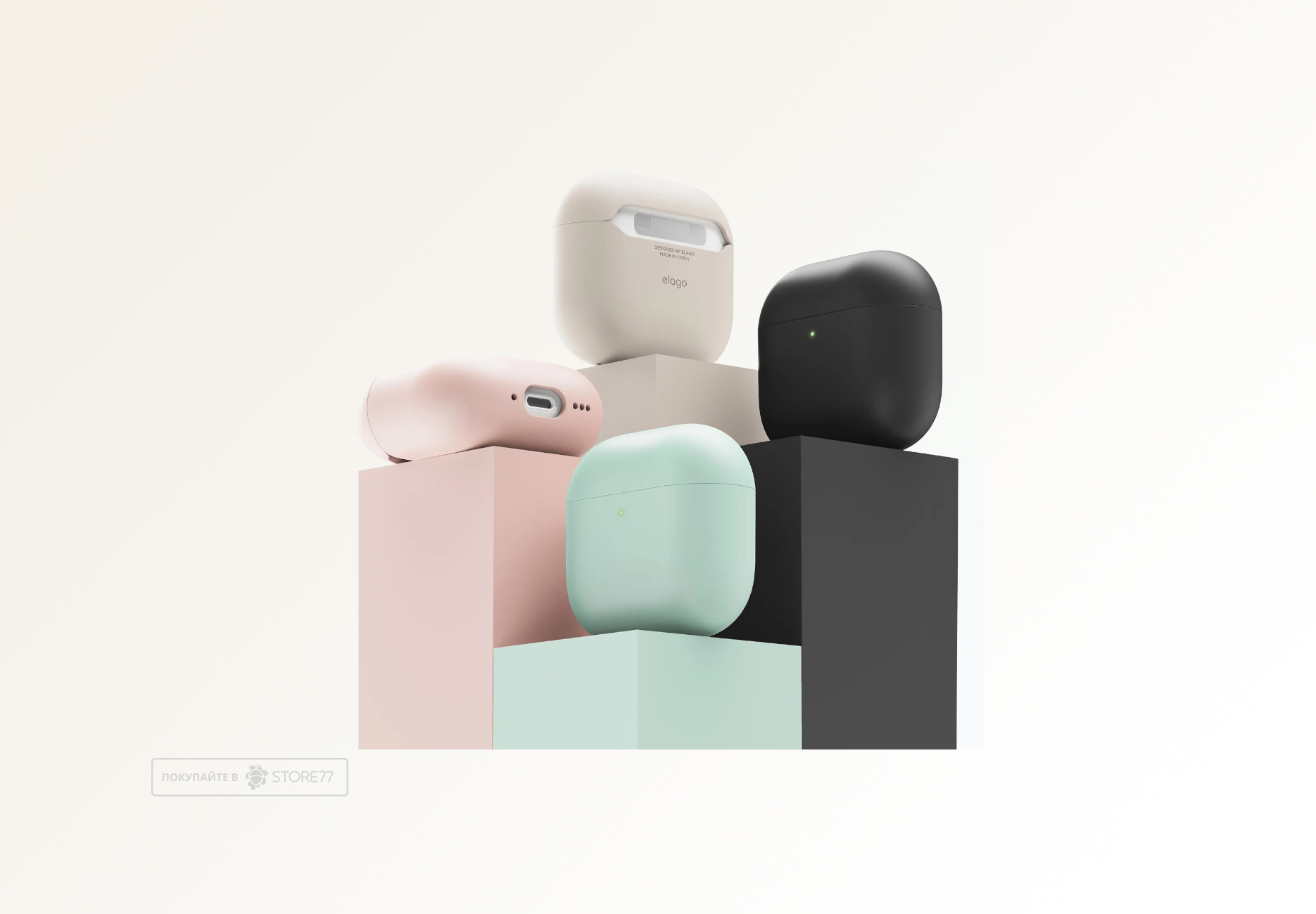 Чехол Elago для AirPods 4 Liquid Hybrid (Мятный)