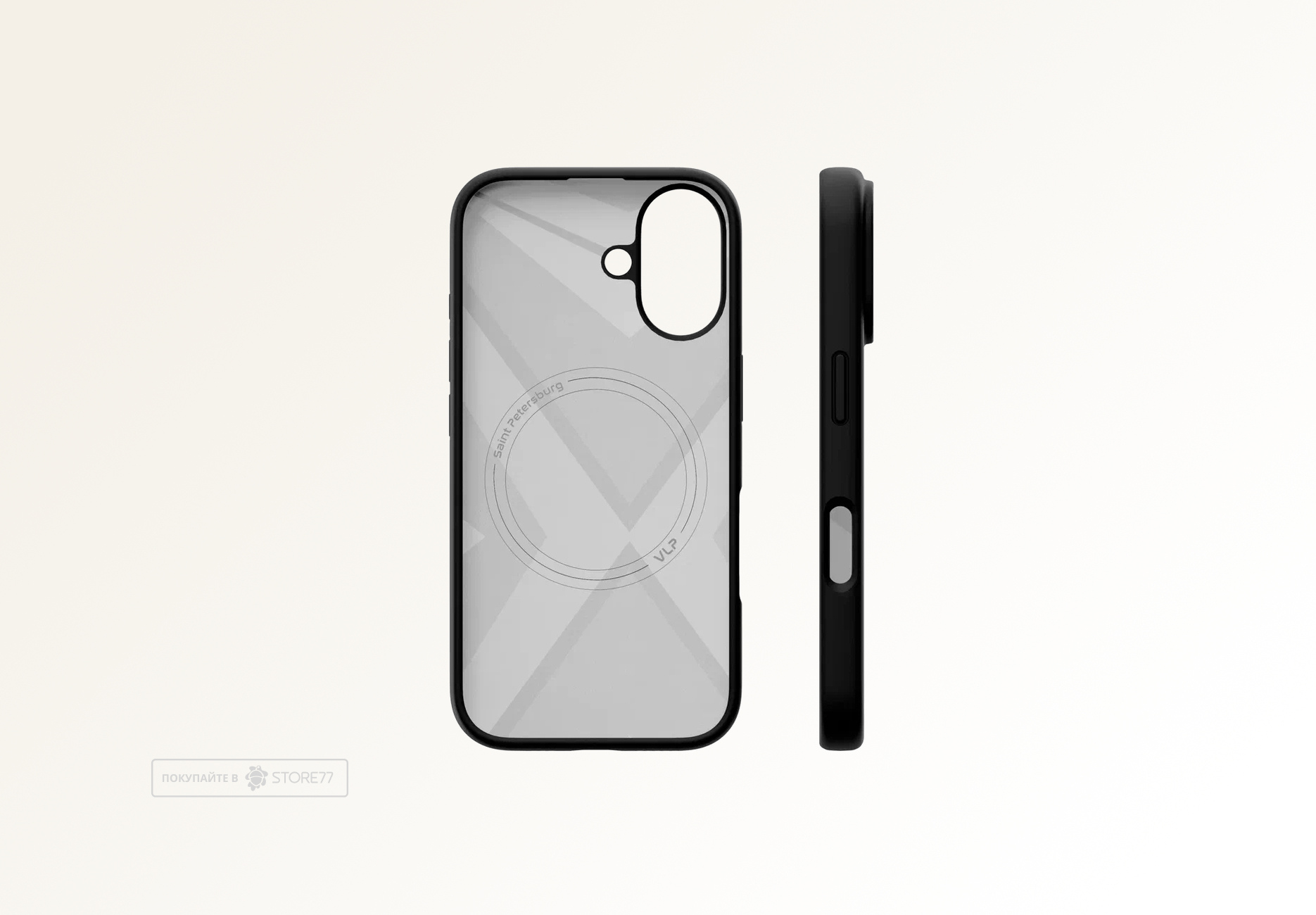Чехол защитный VLP Aster Case с поддержкой MagSafe для iPhone 16 (Черный)