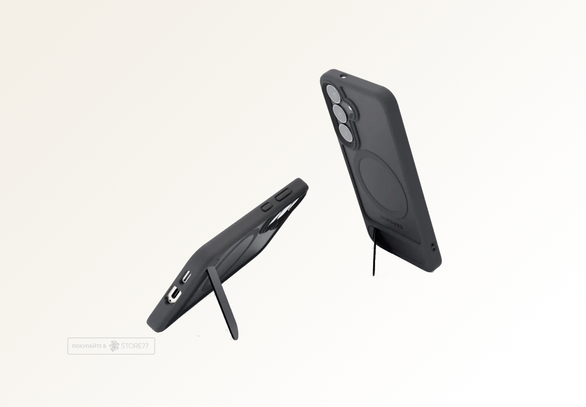 Чехол защитный VLP Reels Case с поддержкой MagSafe для Samsung Galaxy S25 (Черный)