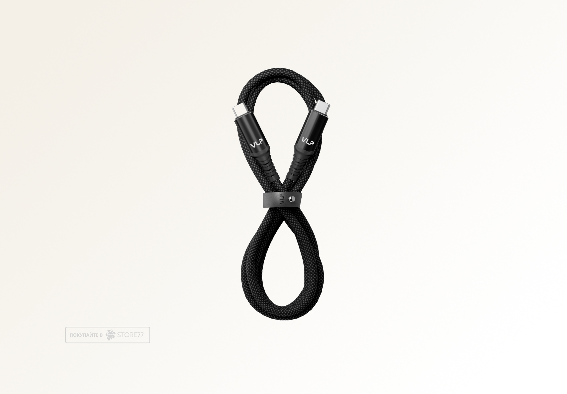 Кабель VLP Thunder USB C - USB C, 240 Вт, 1 м кевларовый (Черный)