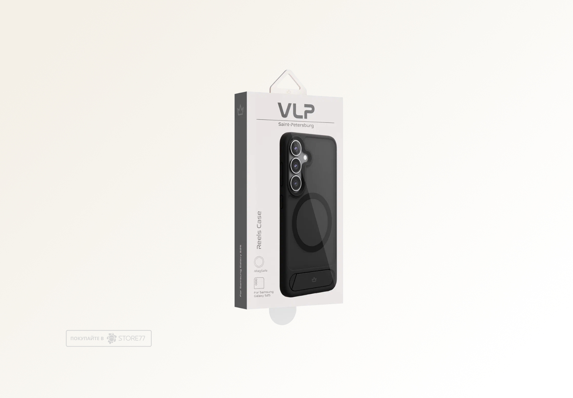 Чехол защитный VLP Reels Case с поддержкой MagSafe для Samsung Galaxy S25 (Черный)
