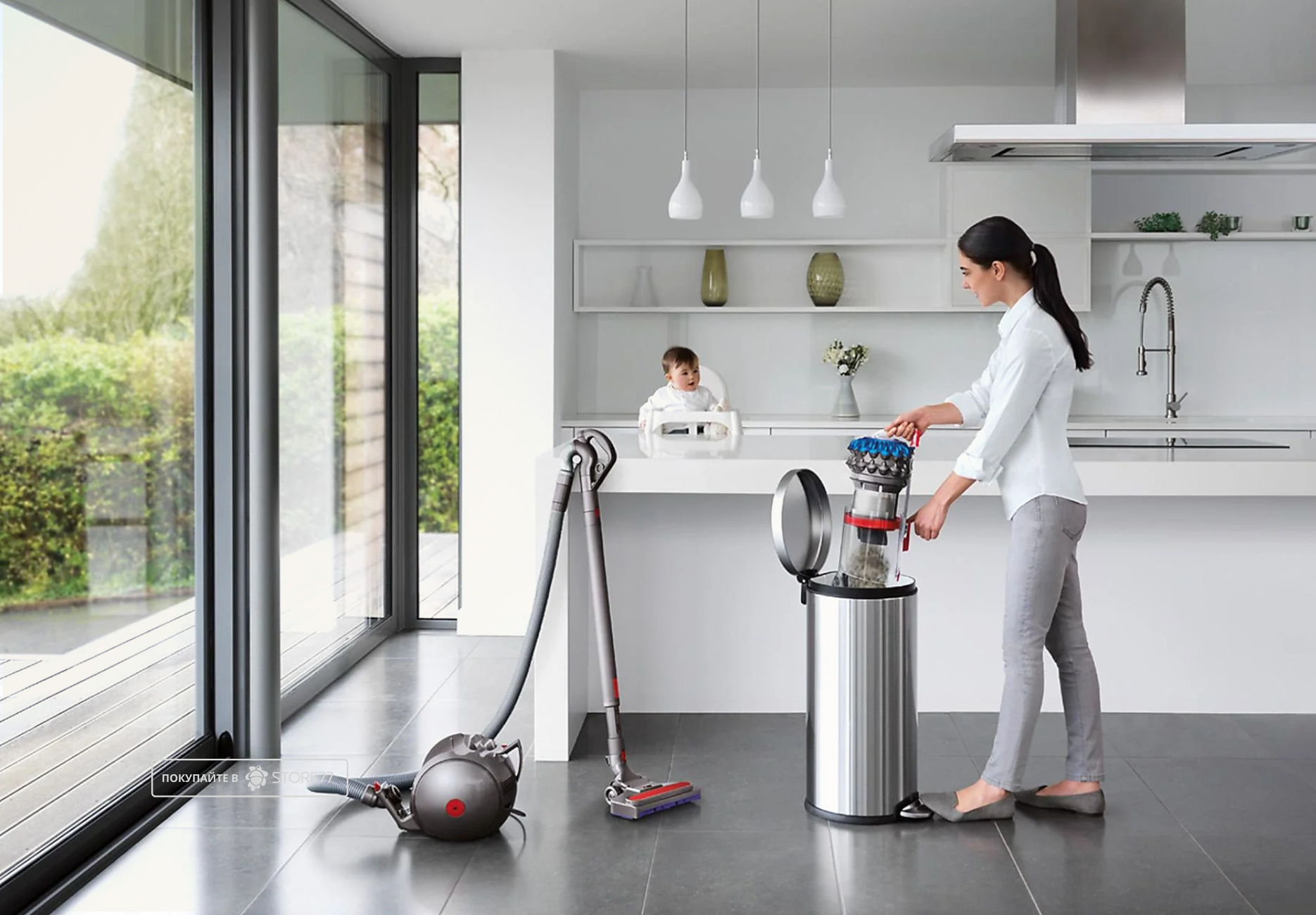 Пылесос Dyson Cinetic Big Ball Absolute 2 (Серый/Синий) Вилка EU