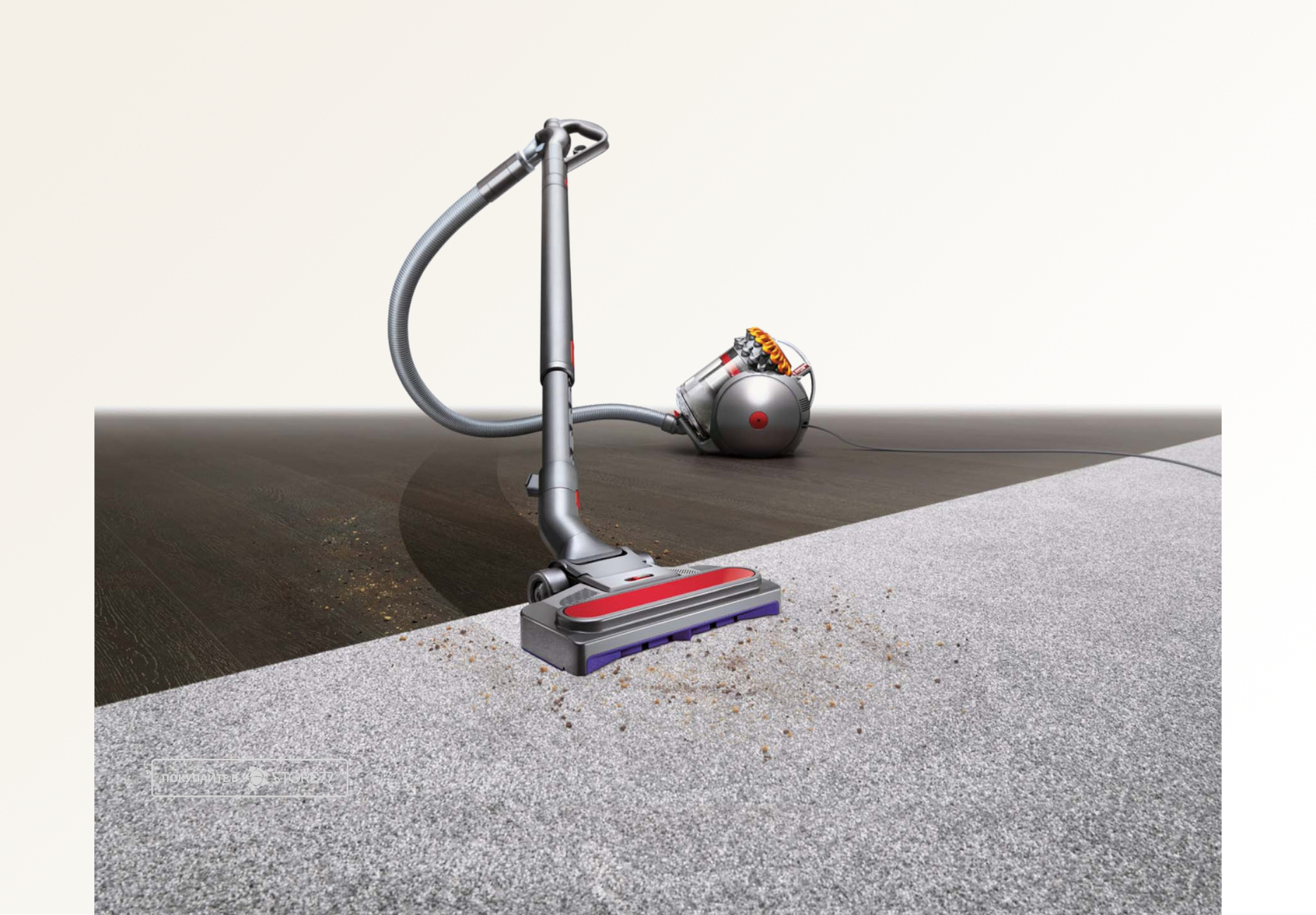 Пылесос Dyson Big Ball Multifloor 2, цвет: серебристый/желтый (Iron/Sprayed Yellow)