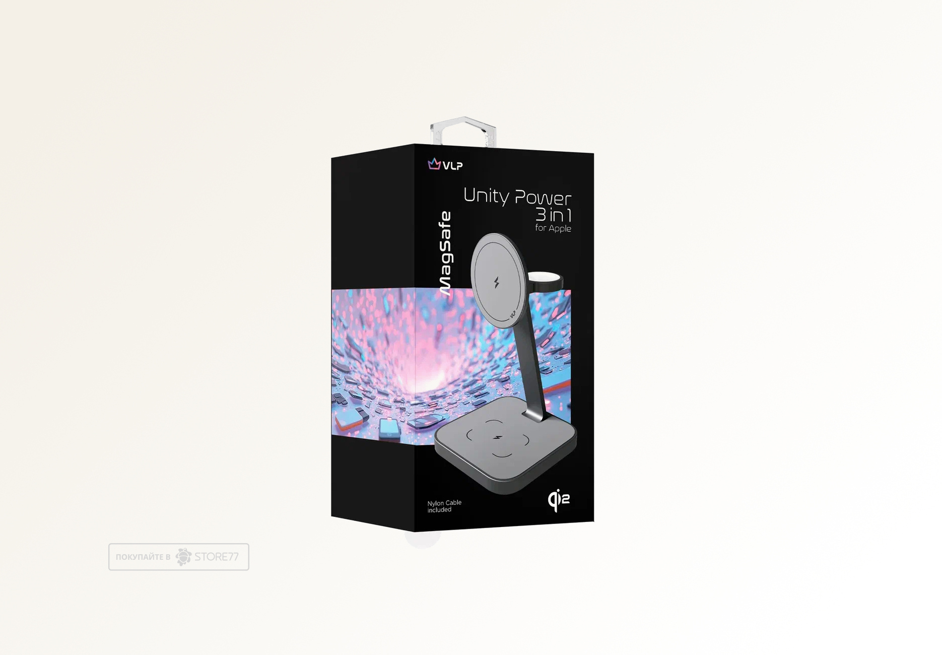 Беспроводное зарядное устройство VLP Unity 3-в-1 для Apple Qi2 (Серое)