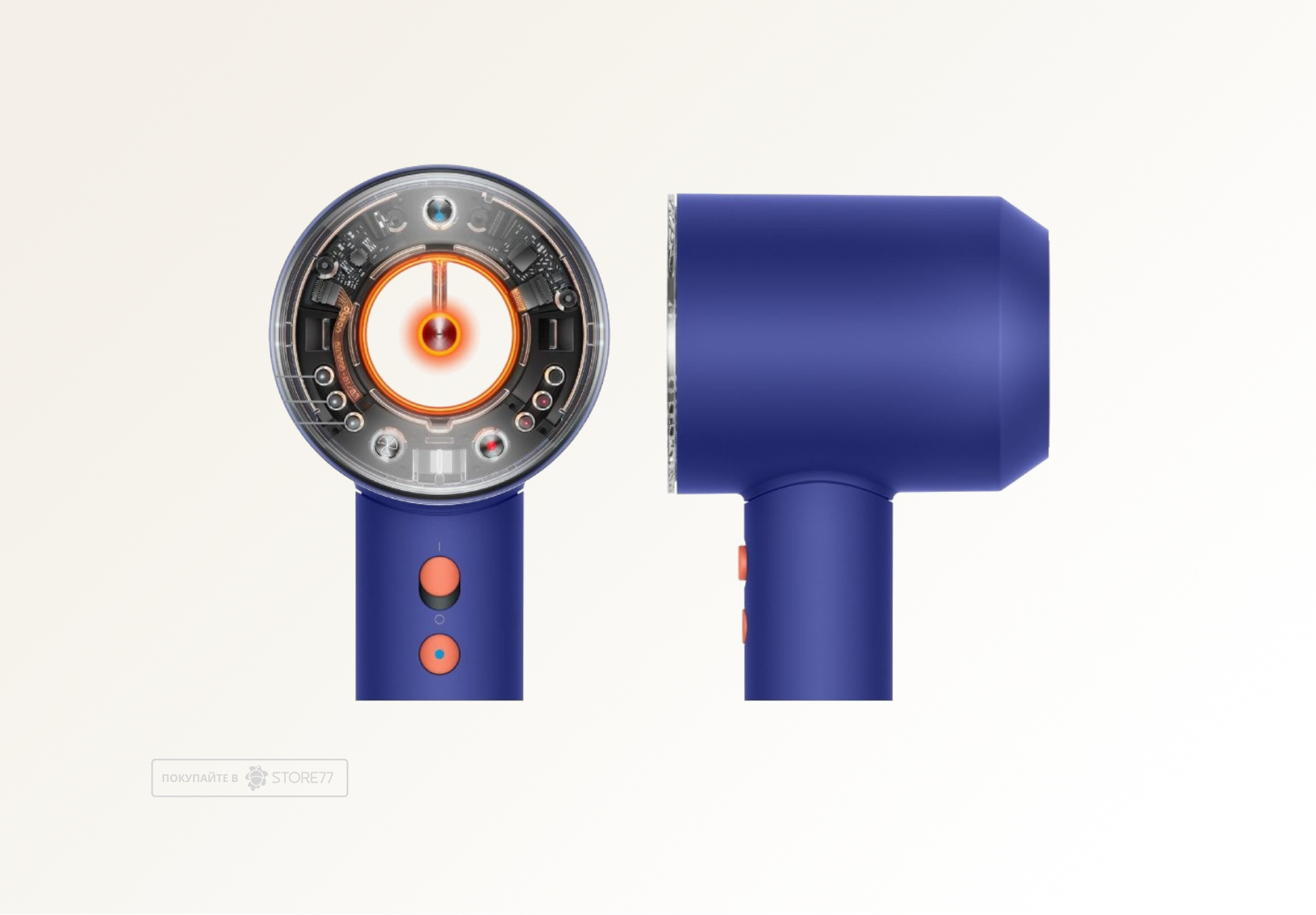Фен Dyson Supersonic Nural HD16 для кудрявых волос (Curly+Coily), цвет: синий/топаз (Vinca Blue/Topaz) вилка EU