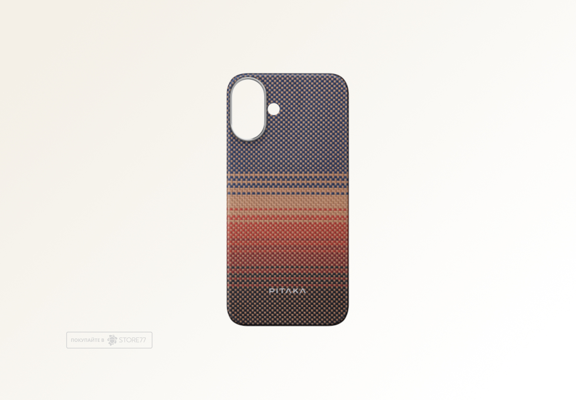 Чехол Pitaka Tactile Woven для iPhone 16 Plus, цвет: закат (Sunset)