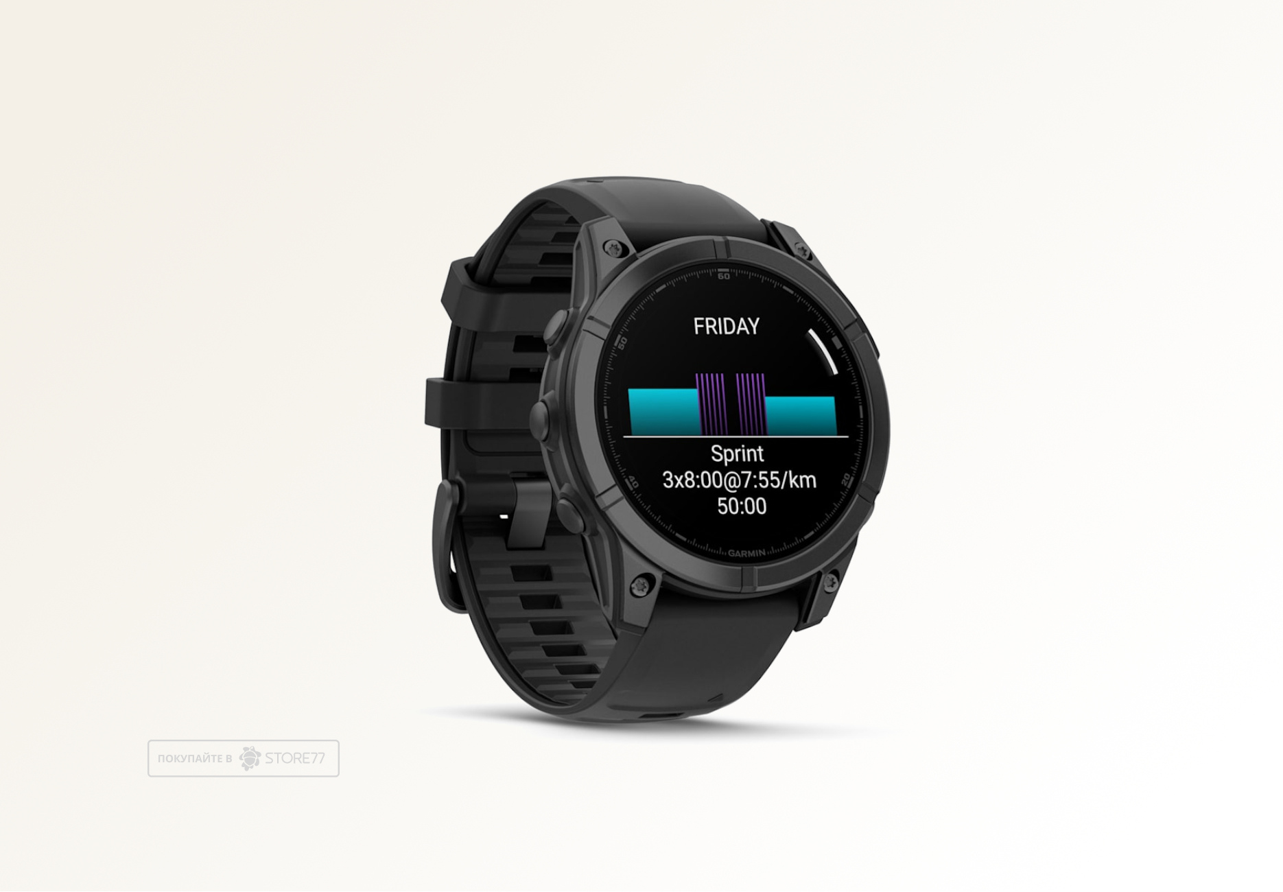 Умные часы Garmin Fenix E 47 мм, AMOLED, корпус: серый (Gray), с черным силиконовым ремешком