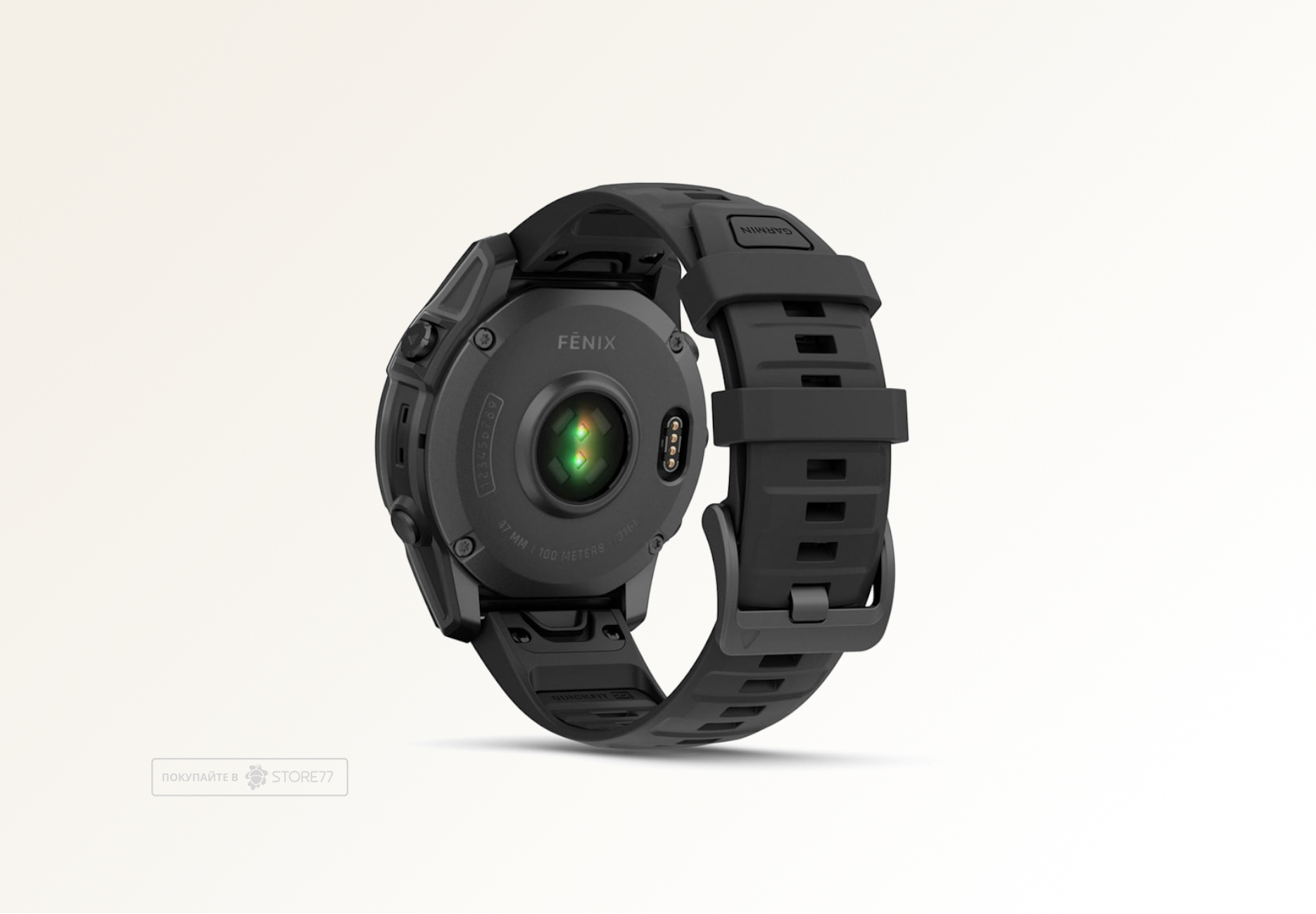 Умные часы Garmin Fenix E 47 мм, AMOLED, корпус: серый (Gray), с черным силиконовым ремешком