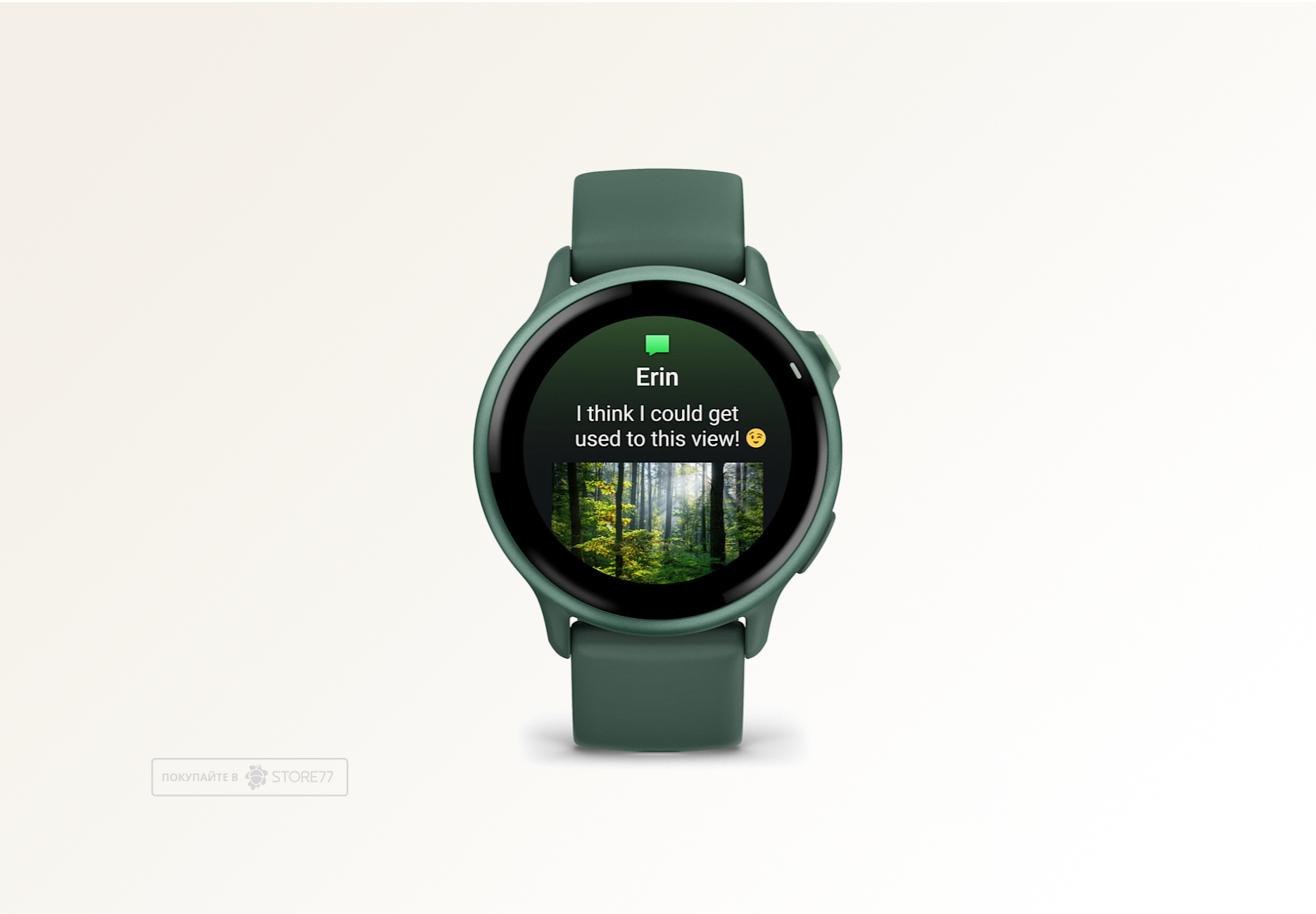 Умные часы Garmin VIVOACTIVE 6 42 мм, корпус: яшмовый (Jasper Green), с зеленым силиконовым ремешком
