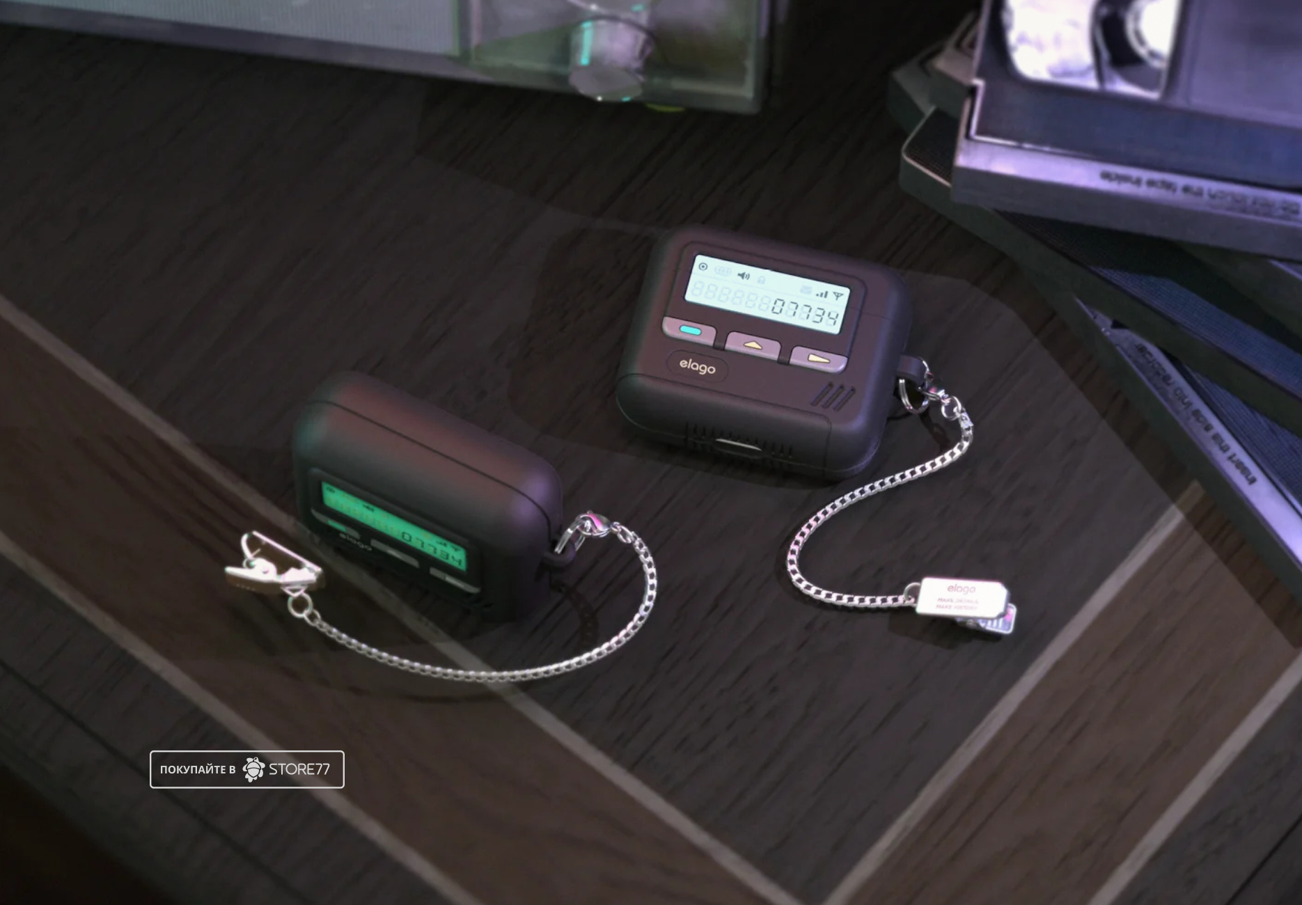 Чехол Elago для AirPods 4 Unique Pager (Черный)