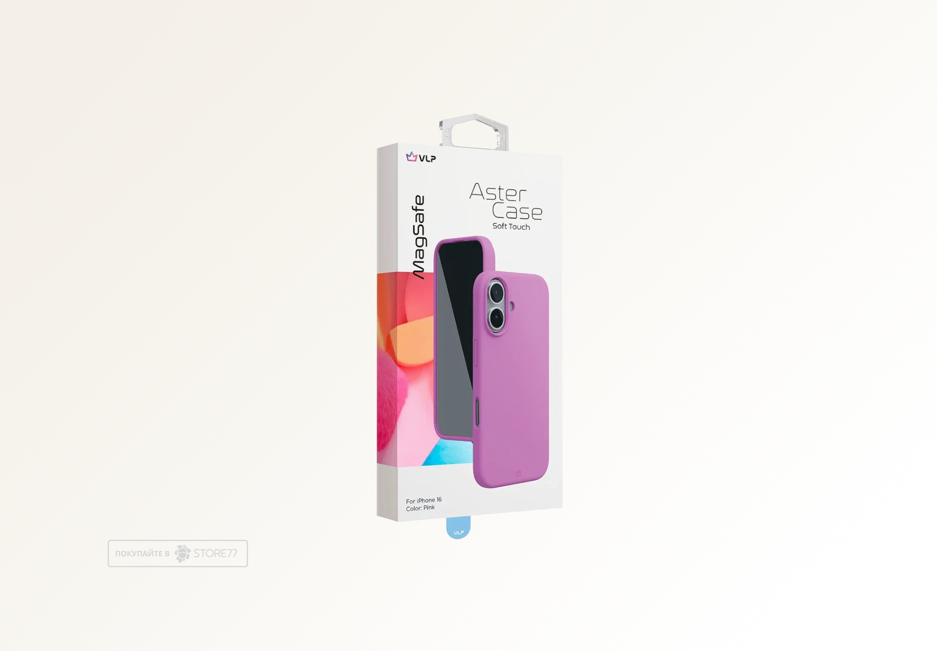 Чехол защитный VLP Aster Case с поддержкой MagSafe для iPhone 16 (Лавандовый)