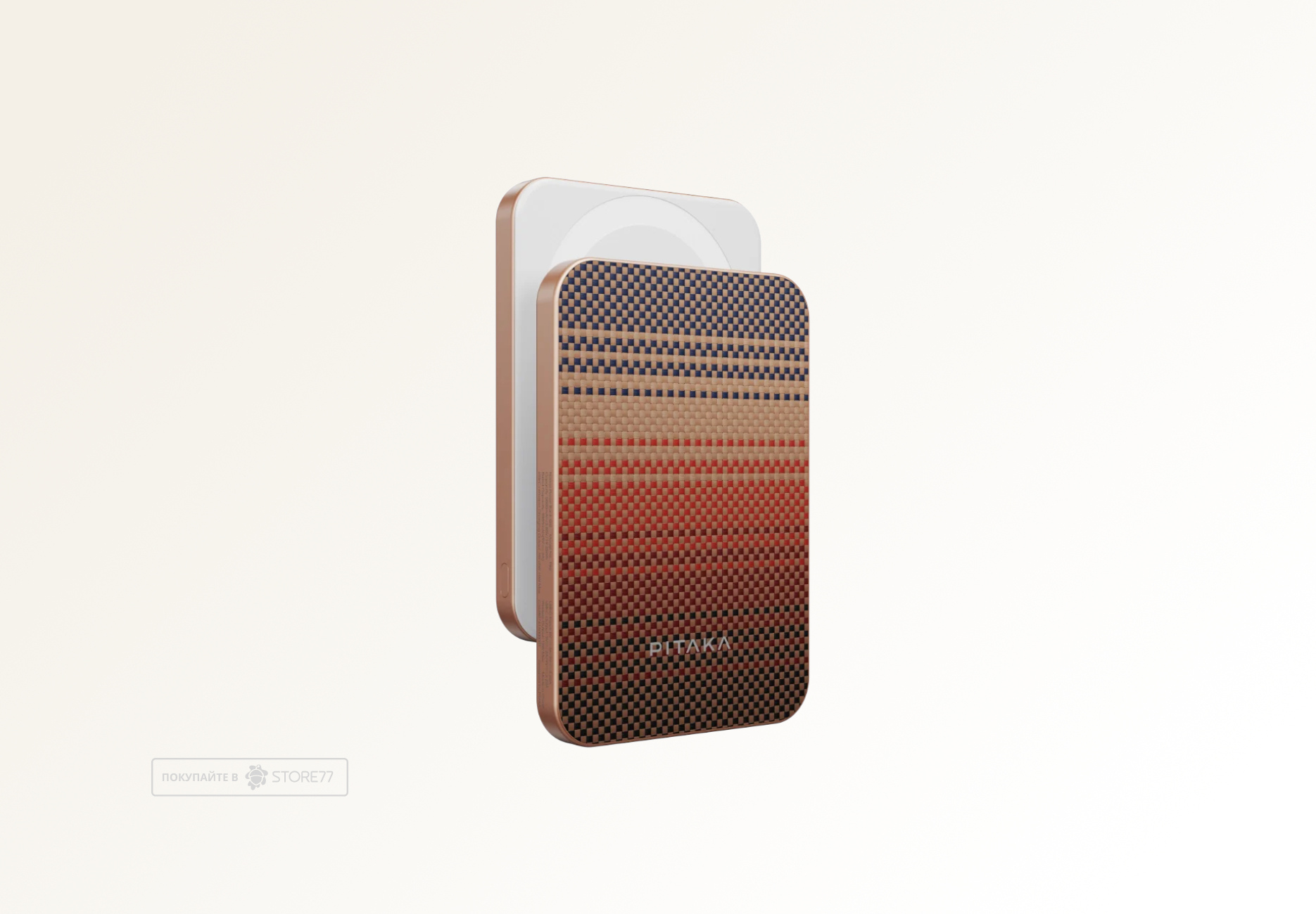 Внешний аккумулятор Pitaka Power Bank Qi2 5000 мА·ч с поддержкой MagSafe, цвет: закат (Sunset)