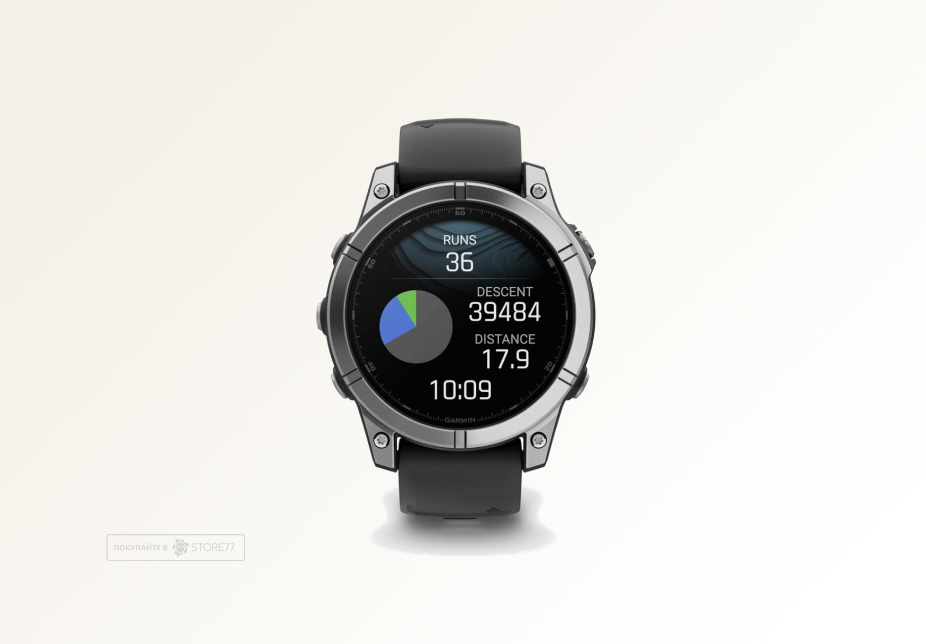 Умные часы Garmin Fenix E 47 мм, AMOLED, корпус: серебристый (Silver), с черным силиконовым ремешком