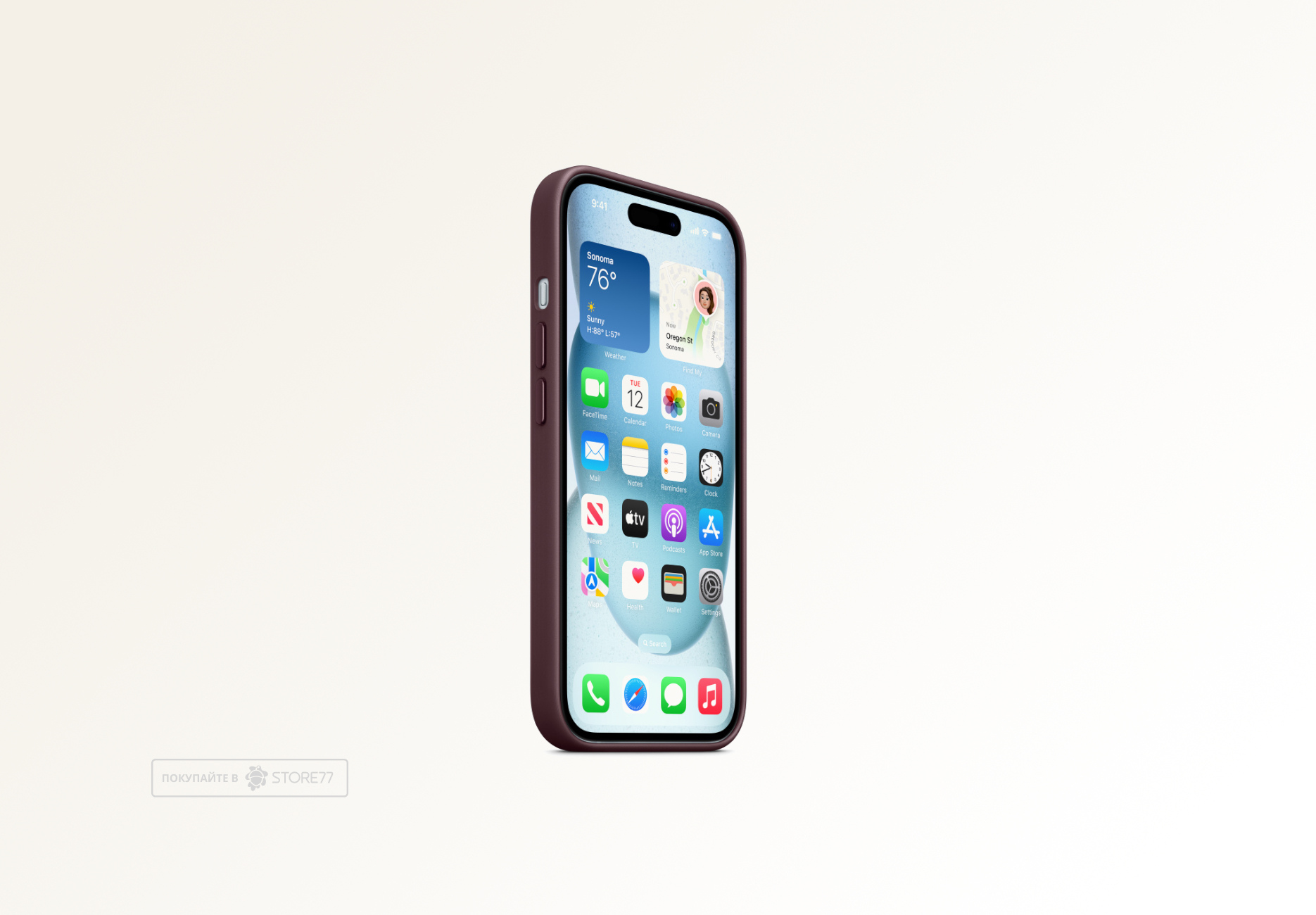 Чехол Тор с поддержкой MagSafe FineWoven Case для iPhone 15 Plus (Бордовый)
