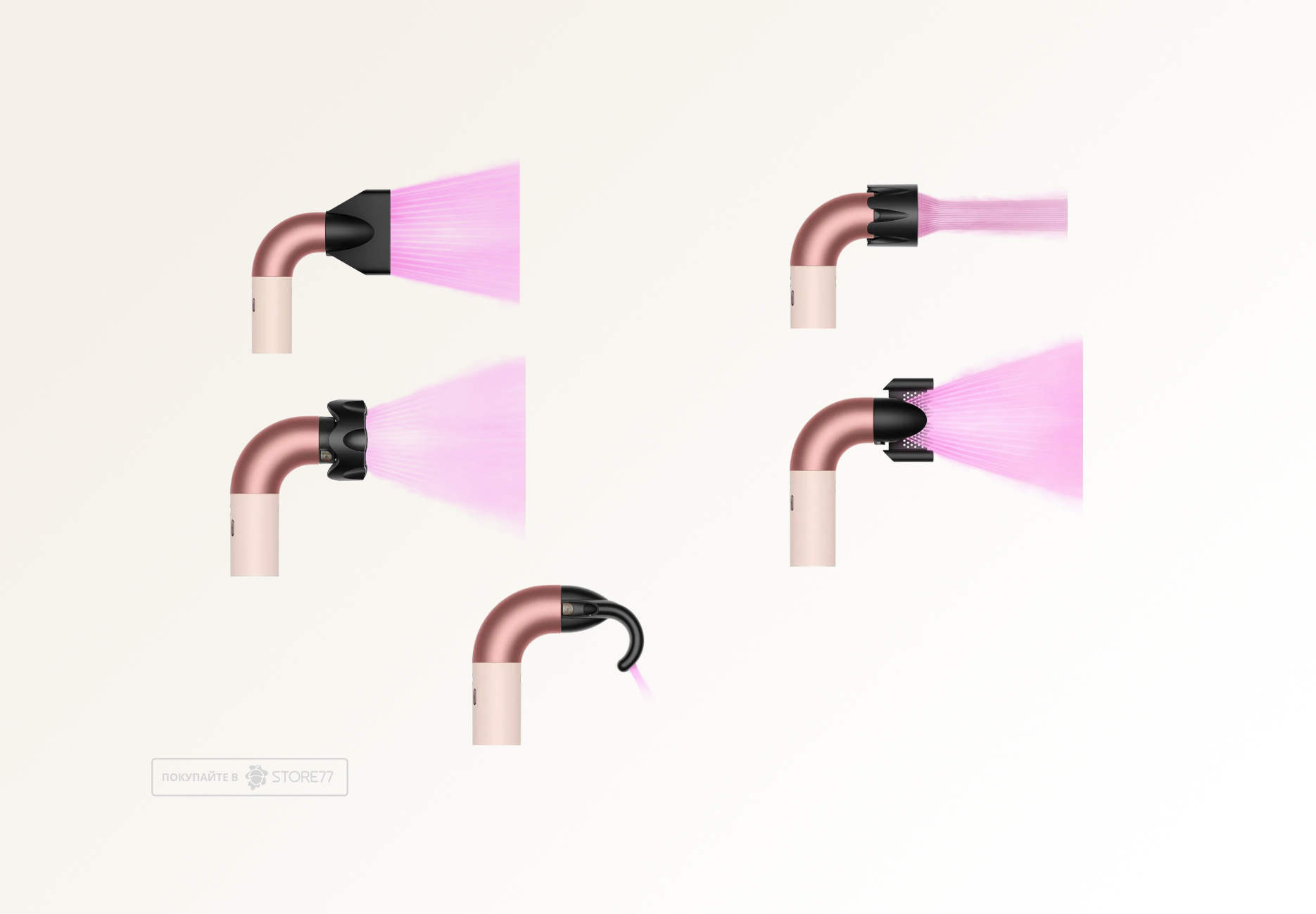Фен Dyson Supersonic HD17 R Pro для прямых волос (Straight+Wavy), цвет: керамический розовый (Ceramic Pink)