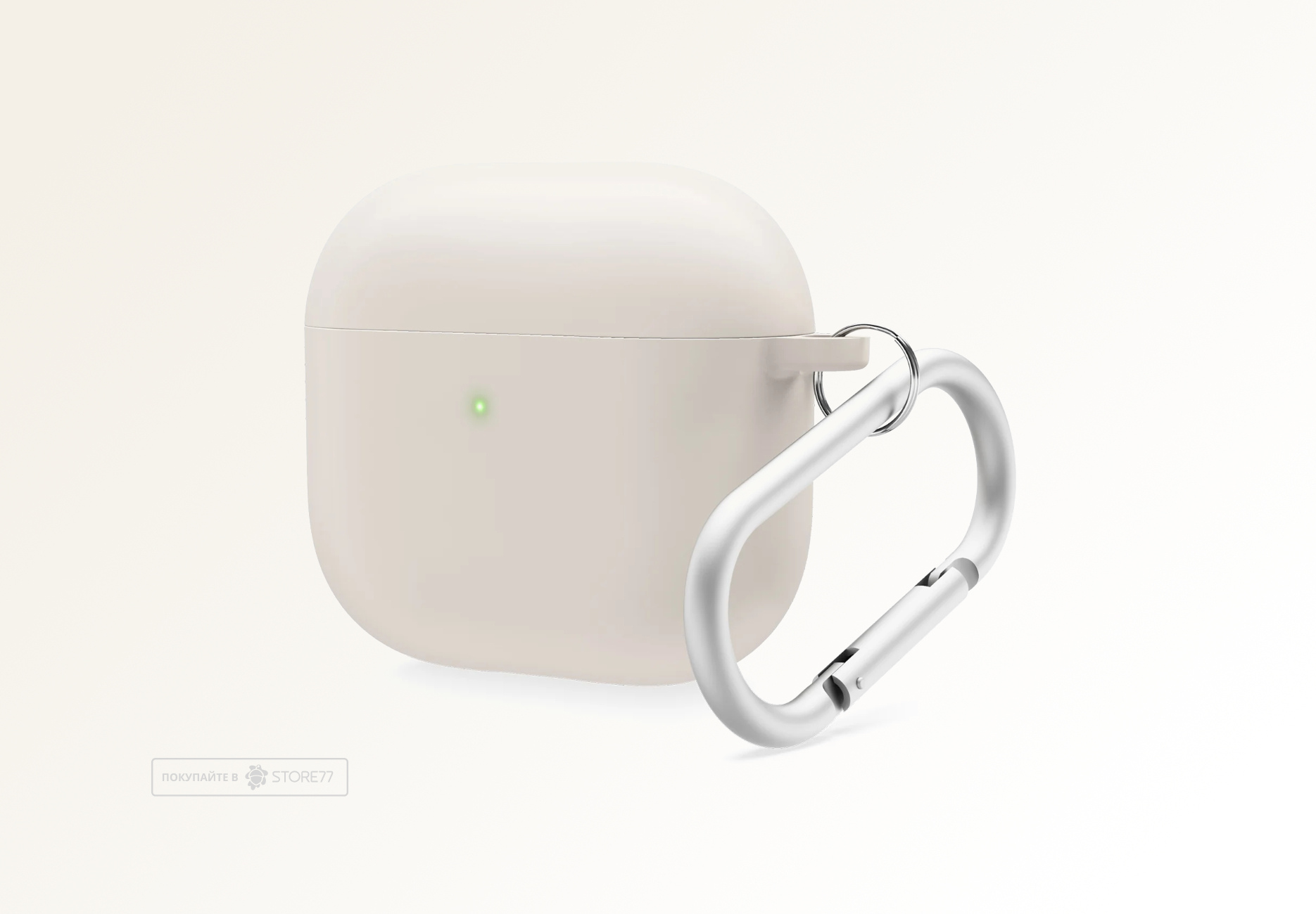 Чехол Elago для AirPods 4 Liquid Hybrid с карабином (Серый)